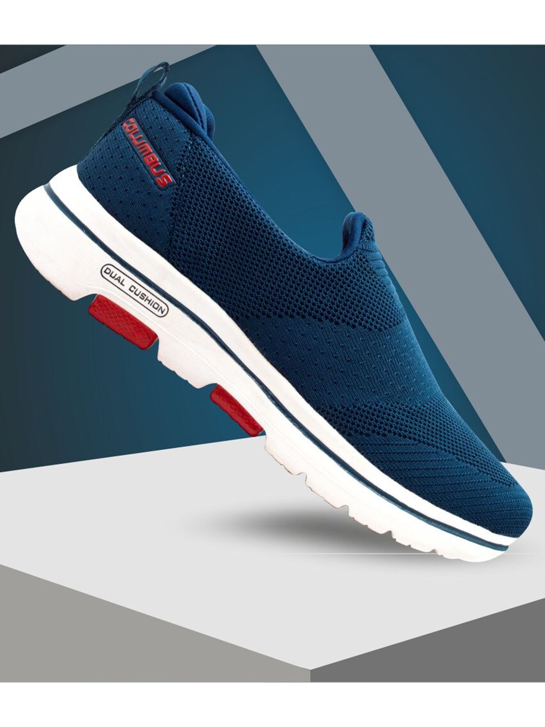 

Columbus Men Slip-On Running Sports Shoes, Teal