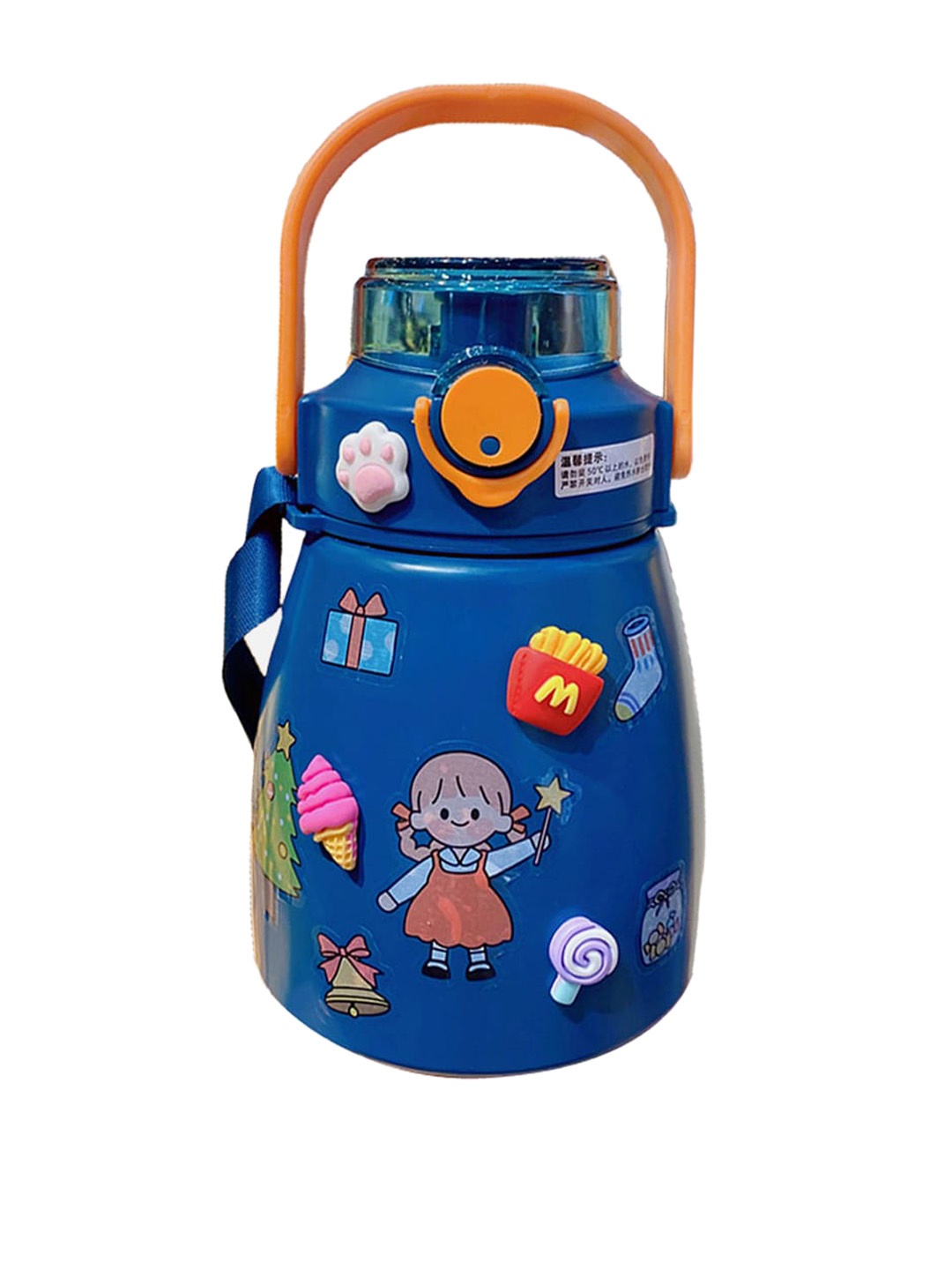 

Little Surprise Box LLP Kids Blue DIY Sticker Stainless Steel Water Bottle 820 ml