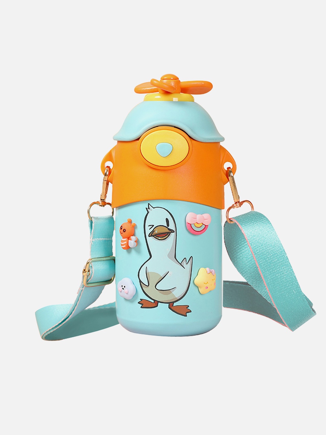

Little Surprise Box LLP Blue Helicopter Style DIY Sticker Water Bottle With Handle 500ml