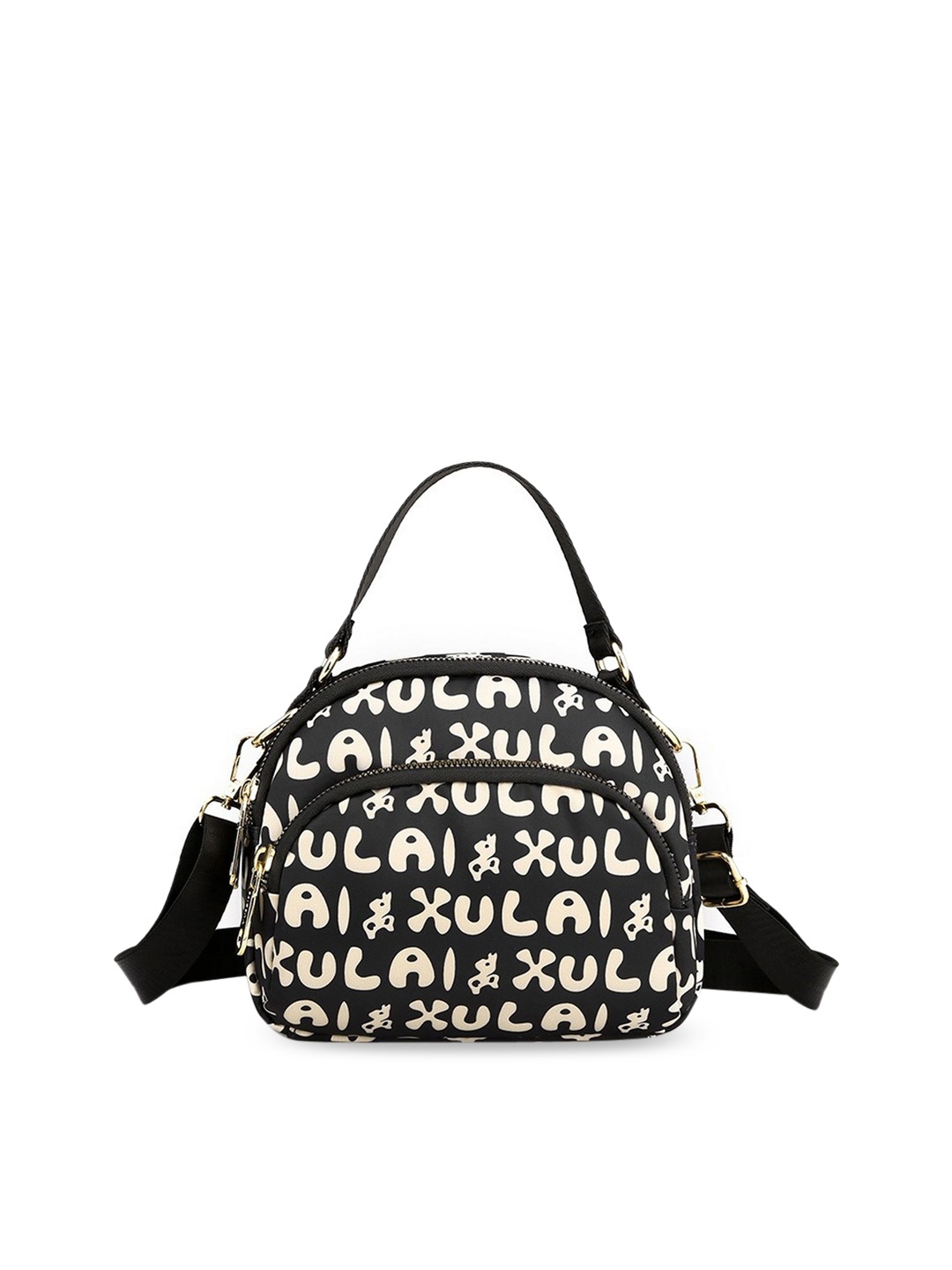

Diva Dale Typographic Printed Sling Bag, Black