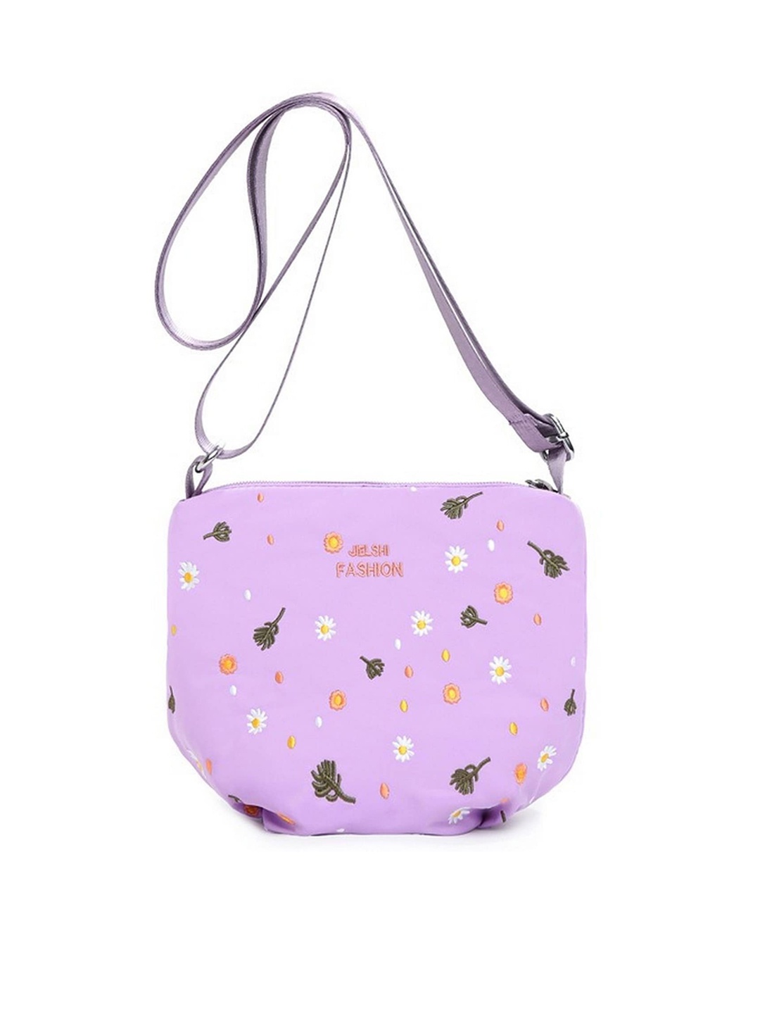 

Diva Dale Floral Embroidered Sling Bag, Lavender