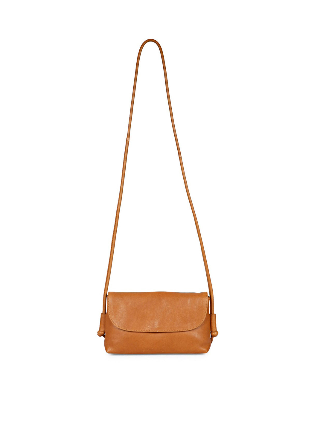 

Saint G Leather Structured Sling Bag, Tan
