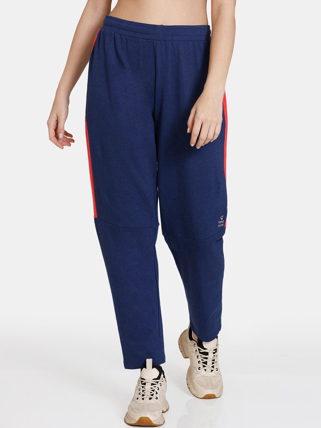 

Zelocity by Zivame Women Side Striped Detail Relaxed-Fit Track Pants, Blue