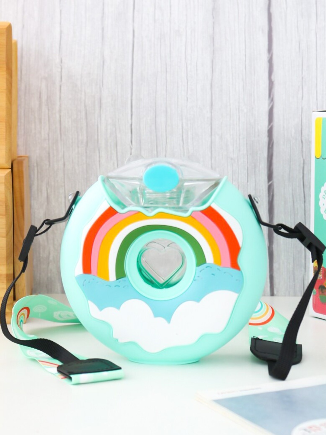 

Yellow Bee Kids Blue & Blue Donut Shaped Rainbow Flask 380 ml