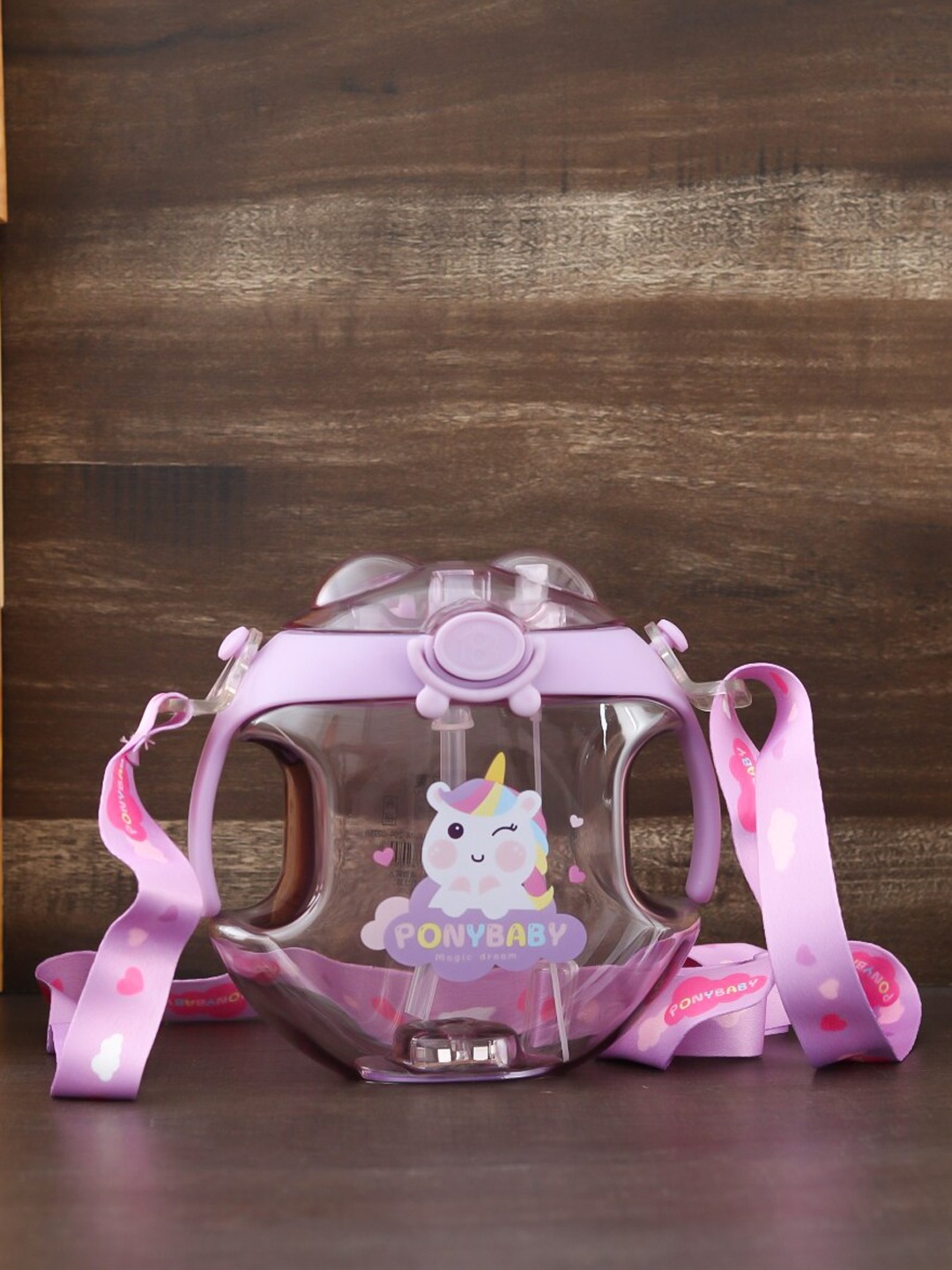 

Yellow Bee Girls Purple Flask Printed Water Bottle450ML