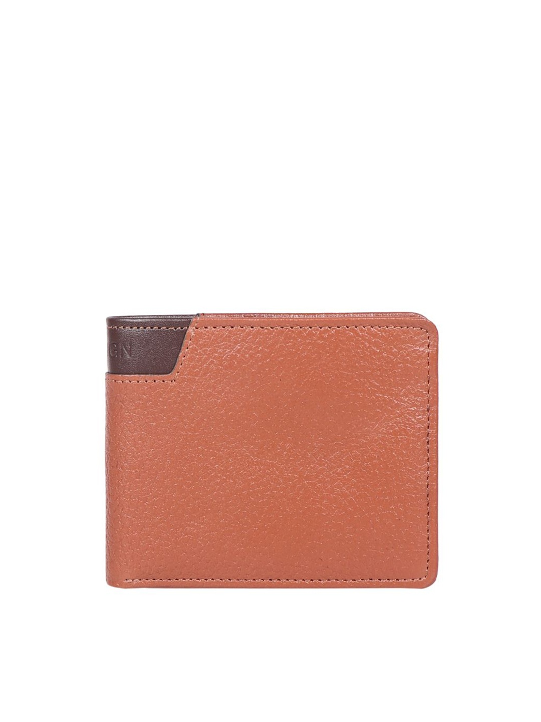 

Hidesign Men Leather Two Fold Wallet, Tan