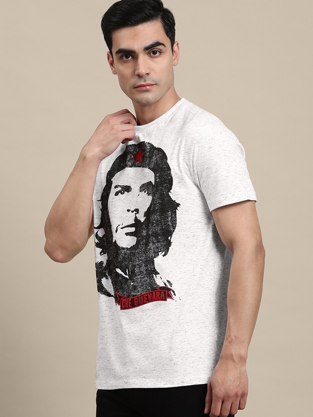 

Free Authority Che Guevara Printed Tshirt For Men, White