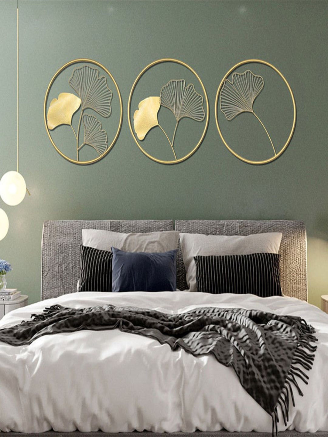 

The Art House 3 Pcs Gold-Toned Textured Rustic Metal Wall Decor