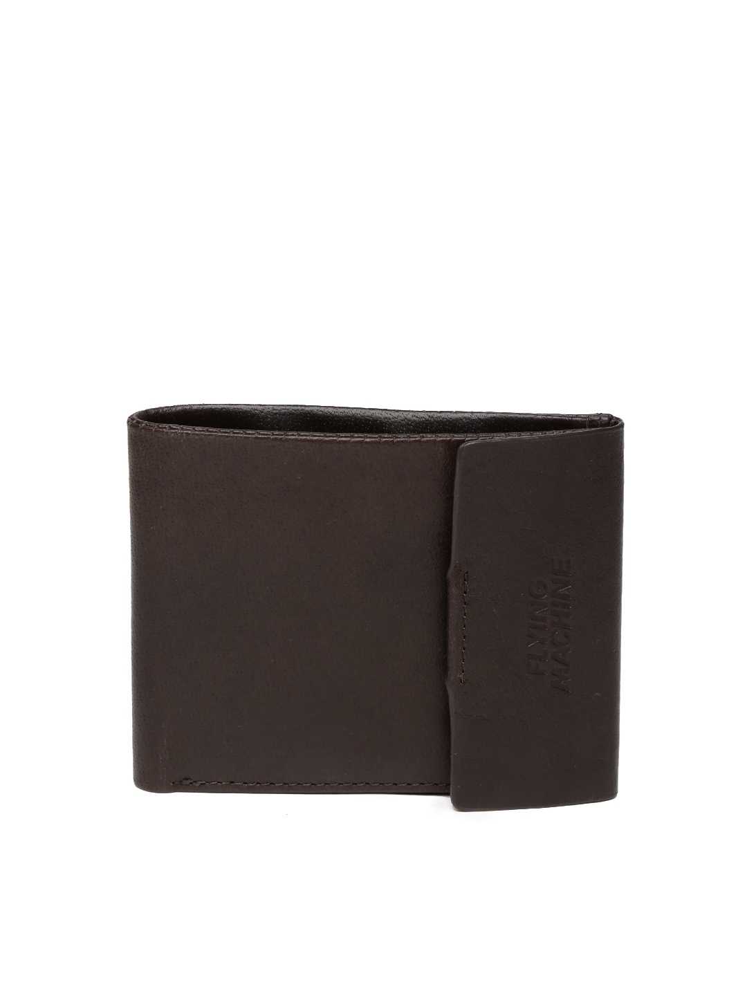 

Flying Machine Men Coffee Brown Leather Two Fold Wallet