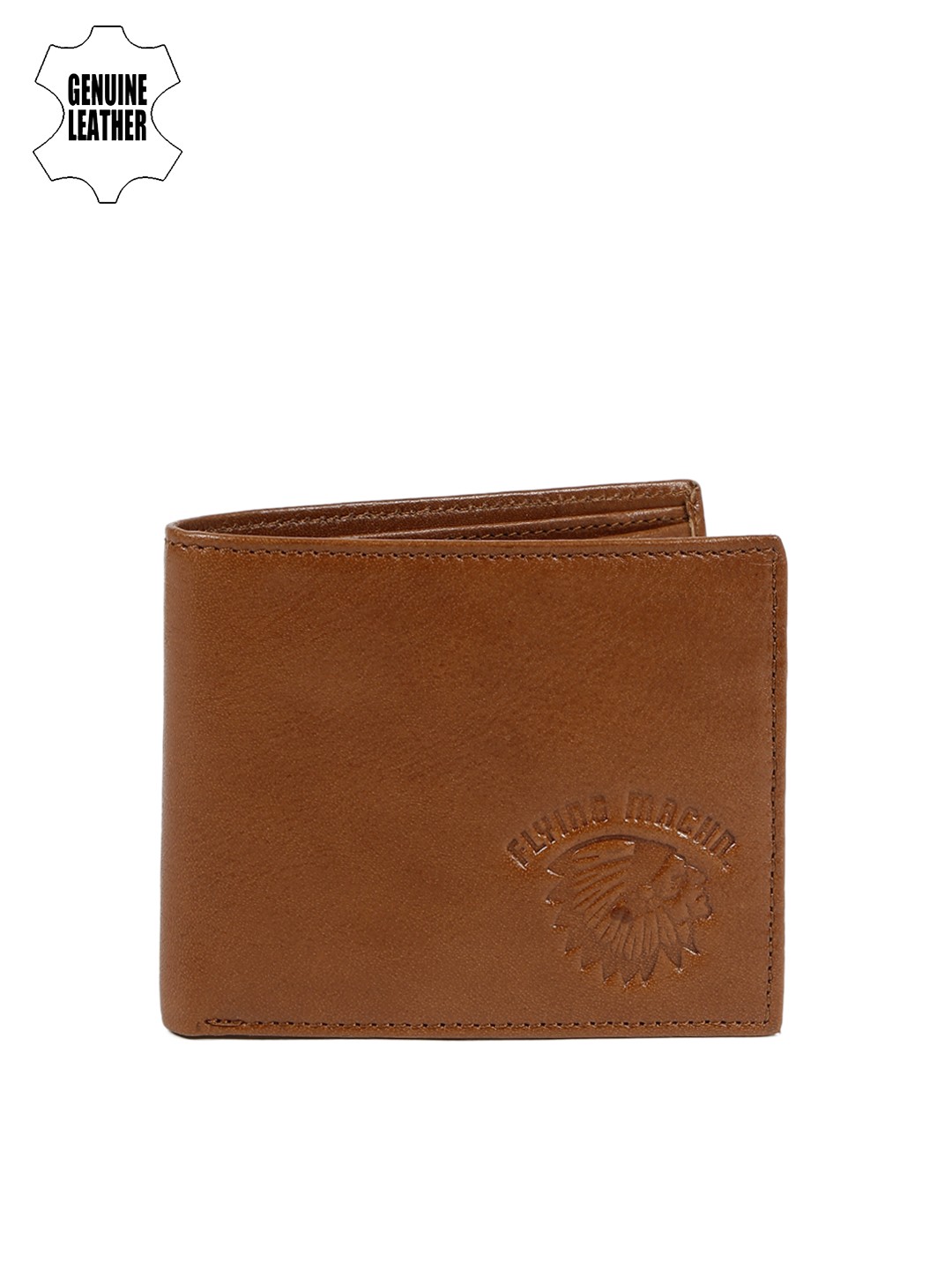 

Flying Machine Men Tan Solid Two Fold Wallet
