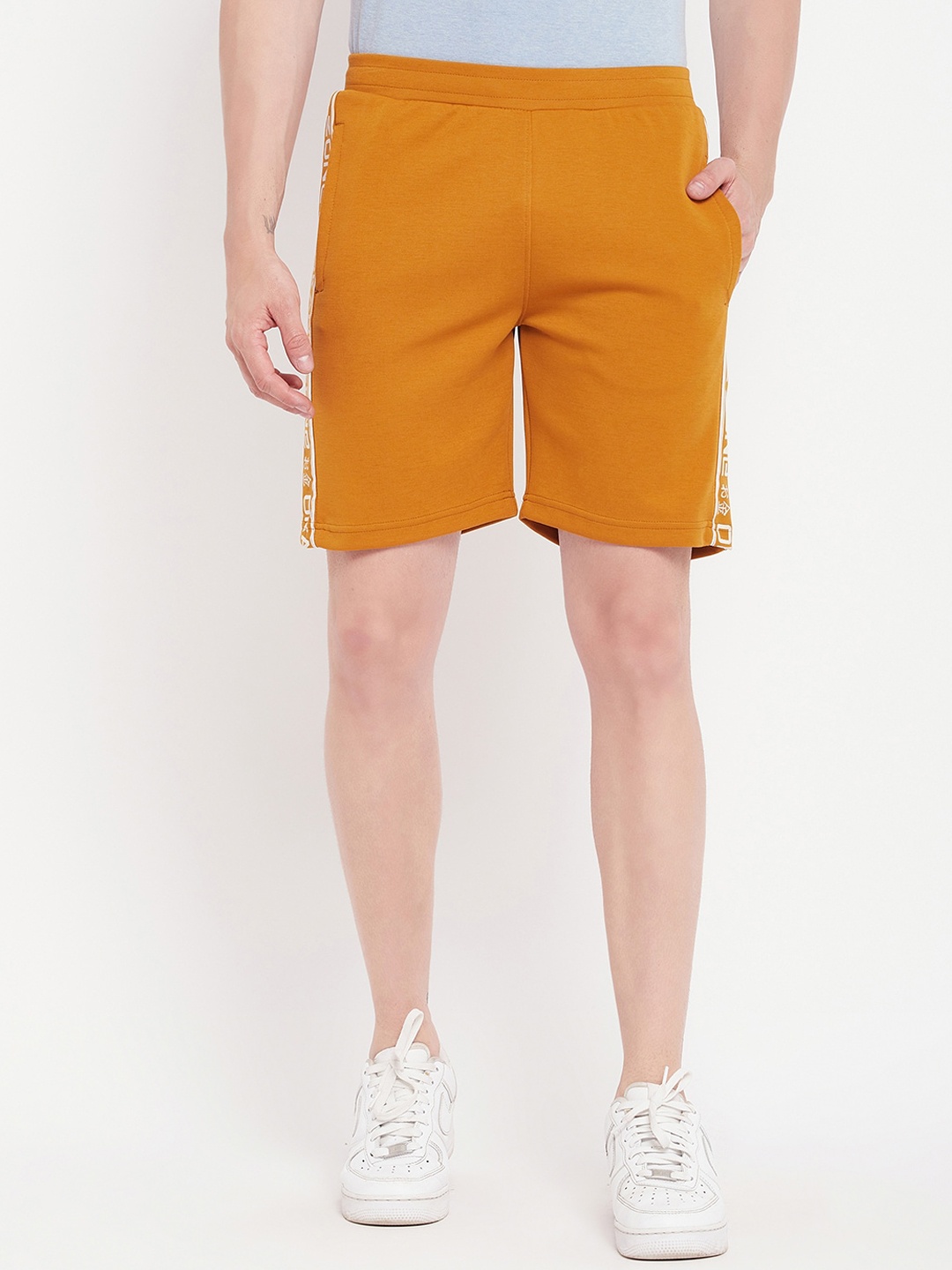 

Okane Men Mid-Rise Shorts, Mustard