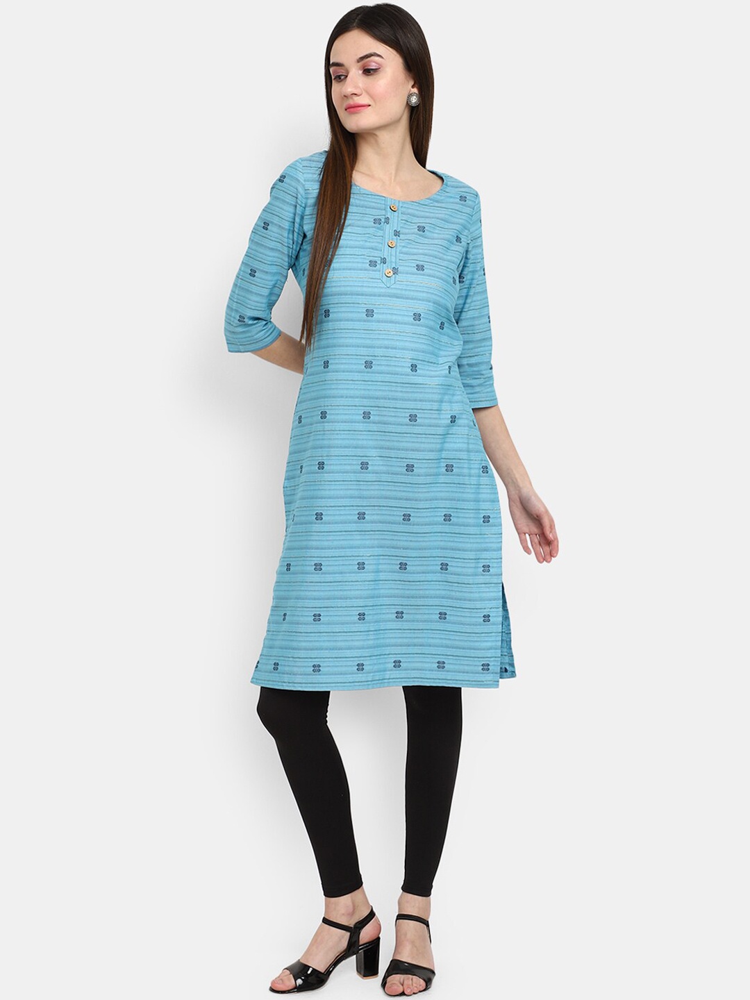 

V-Mart Women Blue & Blue Kurta