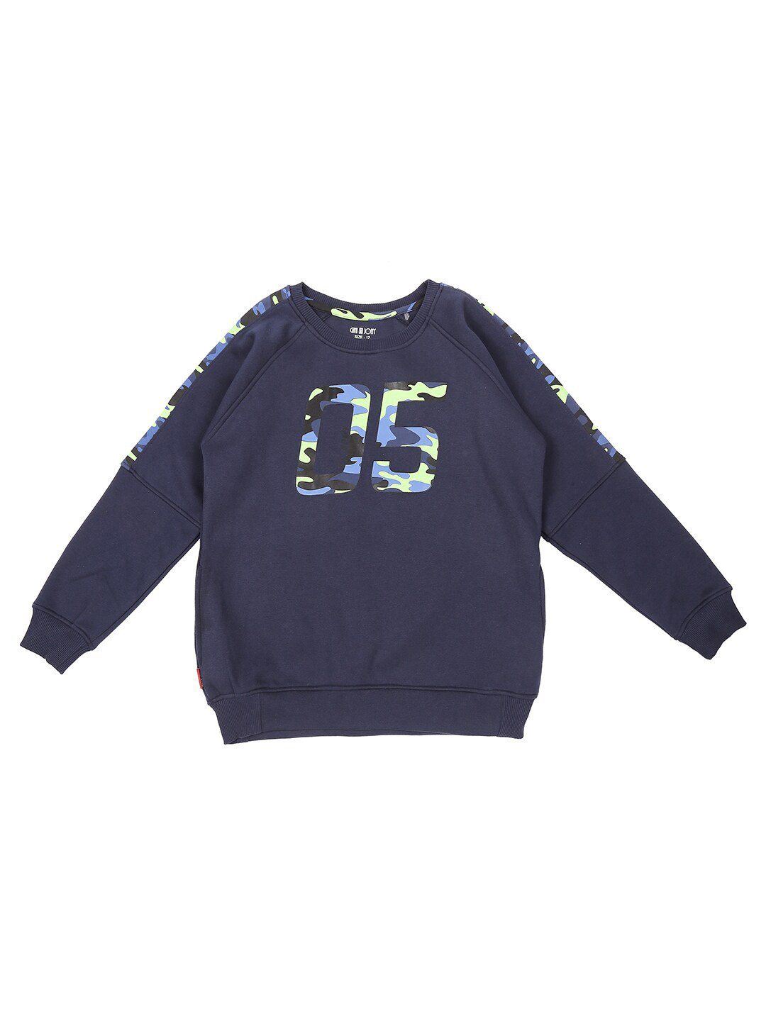 

Gini and Jony Boys Printed Fleece Sweatshirt, Navy blue