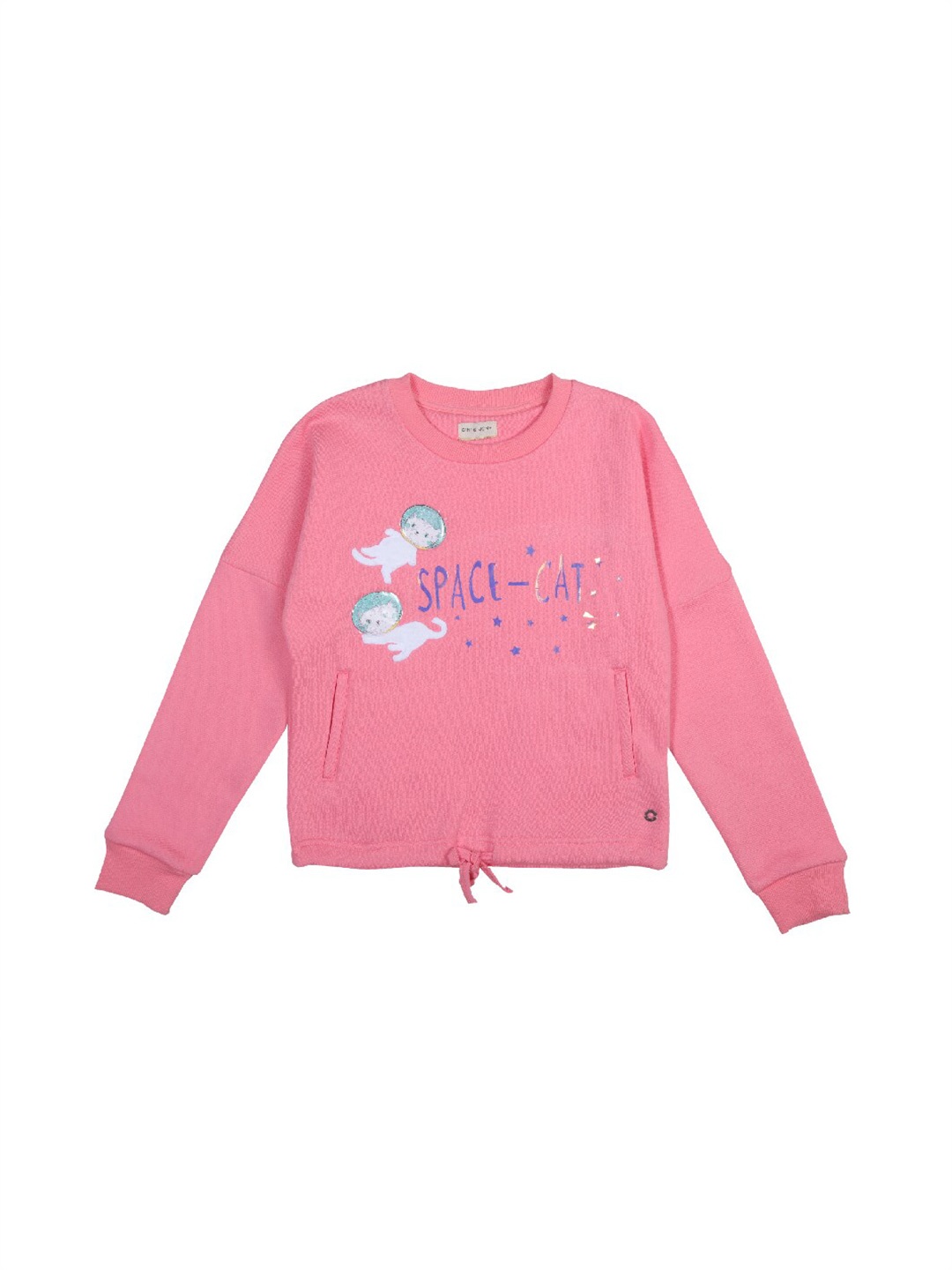 

Gini and Jony Girls Printed Fleece Sweatshirt, Pink