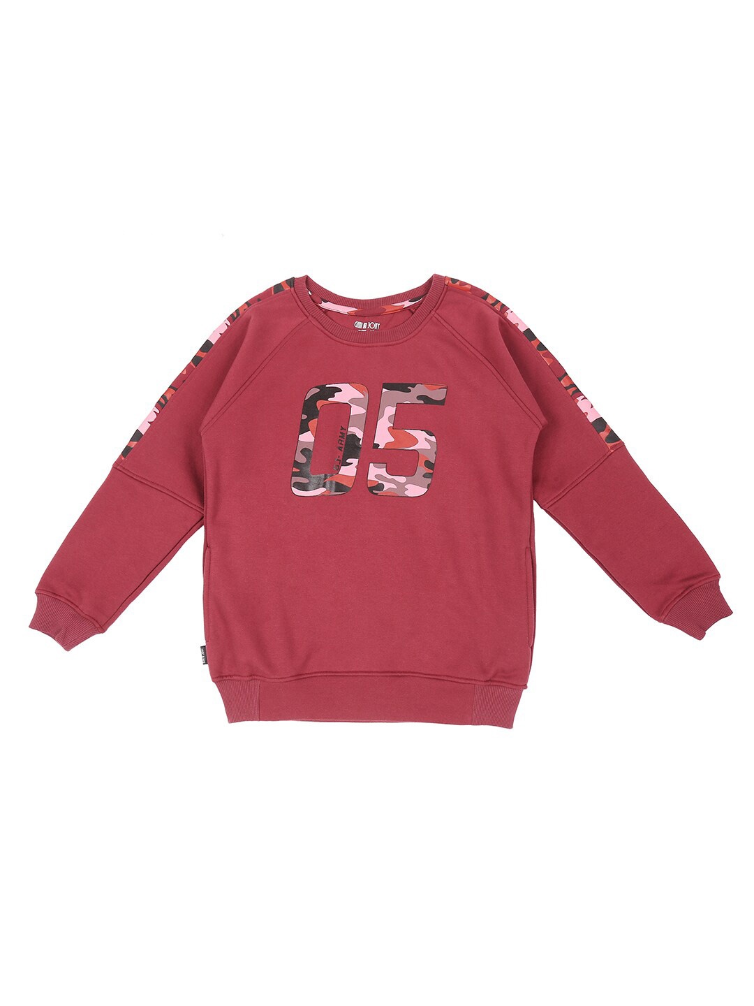 

Gini and Jony Boys Printed Fleece Sweatshirt, Maroon