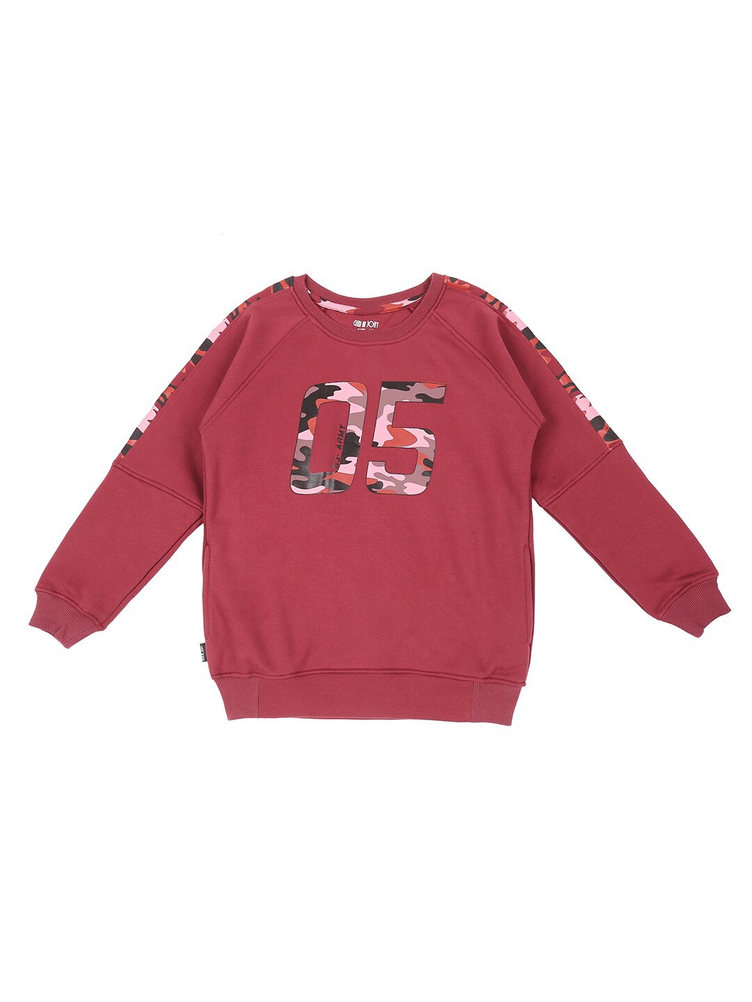 

Gini and Jony Boys Printed Fleece Sweatshirt, Maroon