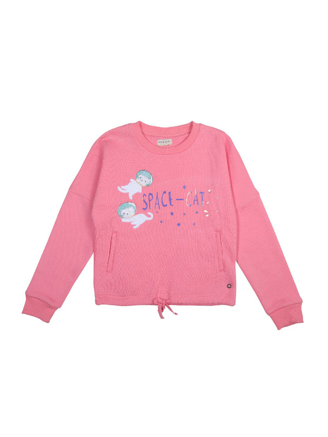 

Gini and Jony Girls Printed Fleece Sweatshirt, Pink