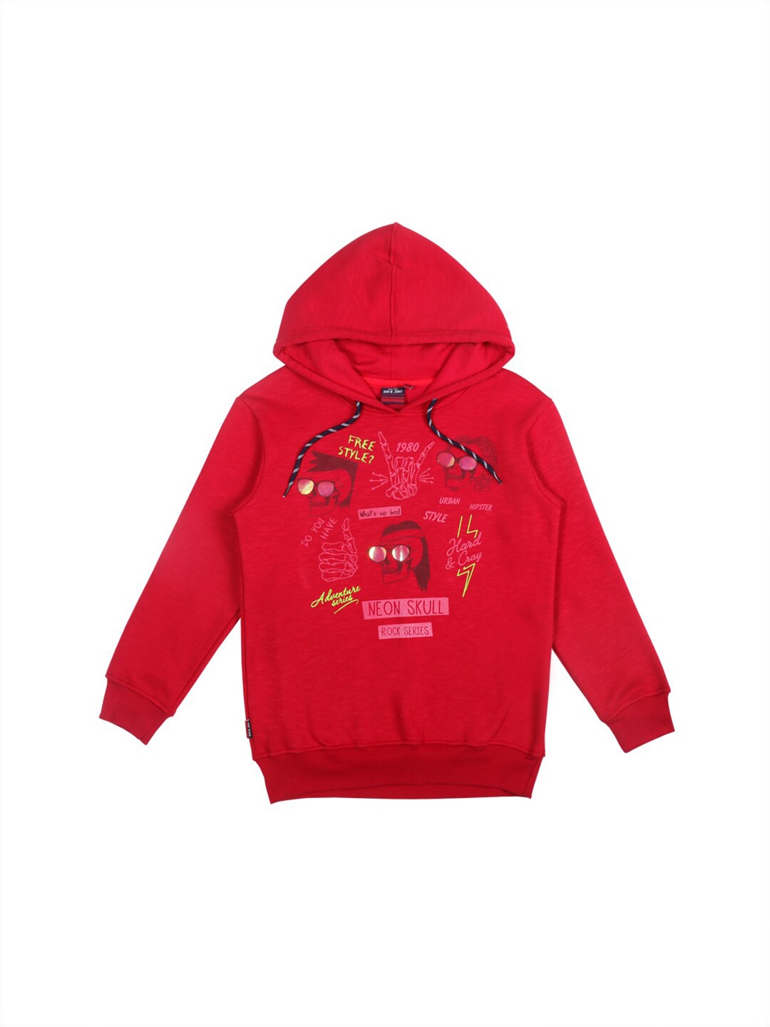 

Gini and Jony Infant Boys Round Neck Graphic Printed Cotton Sweatshirt, Red