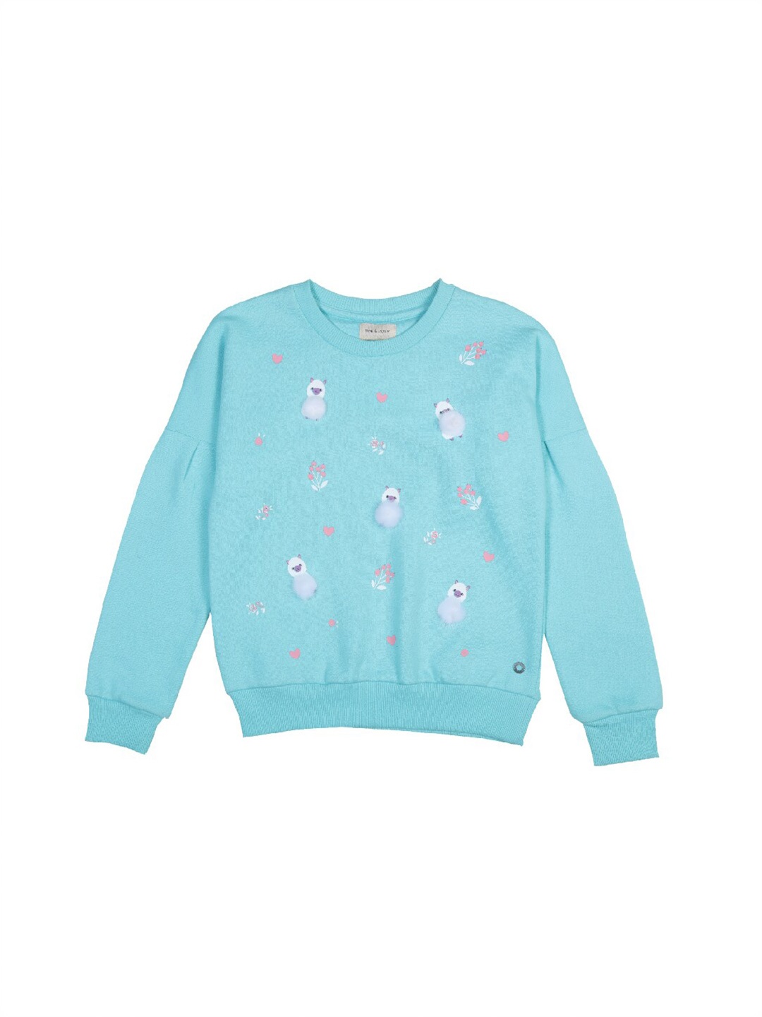 

Gini and Jony Girls Printed Cotton Sweatshirt, Blue