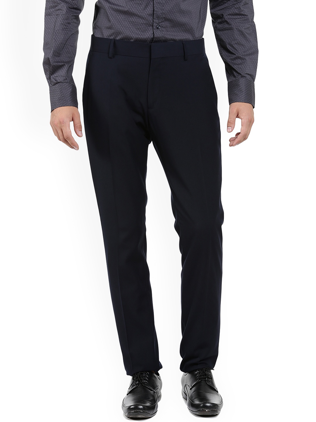 

Antony Morato Men Blue Slim Fit Solid Regular Trousers