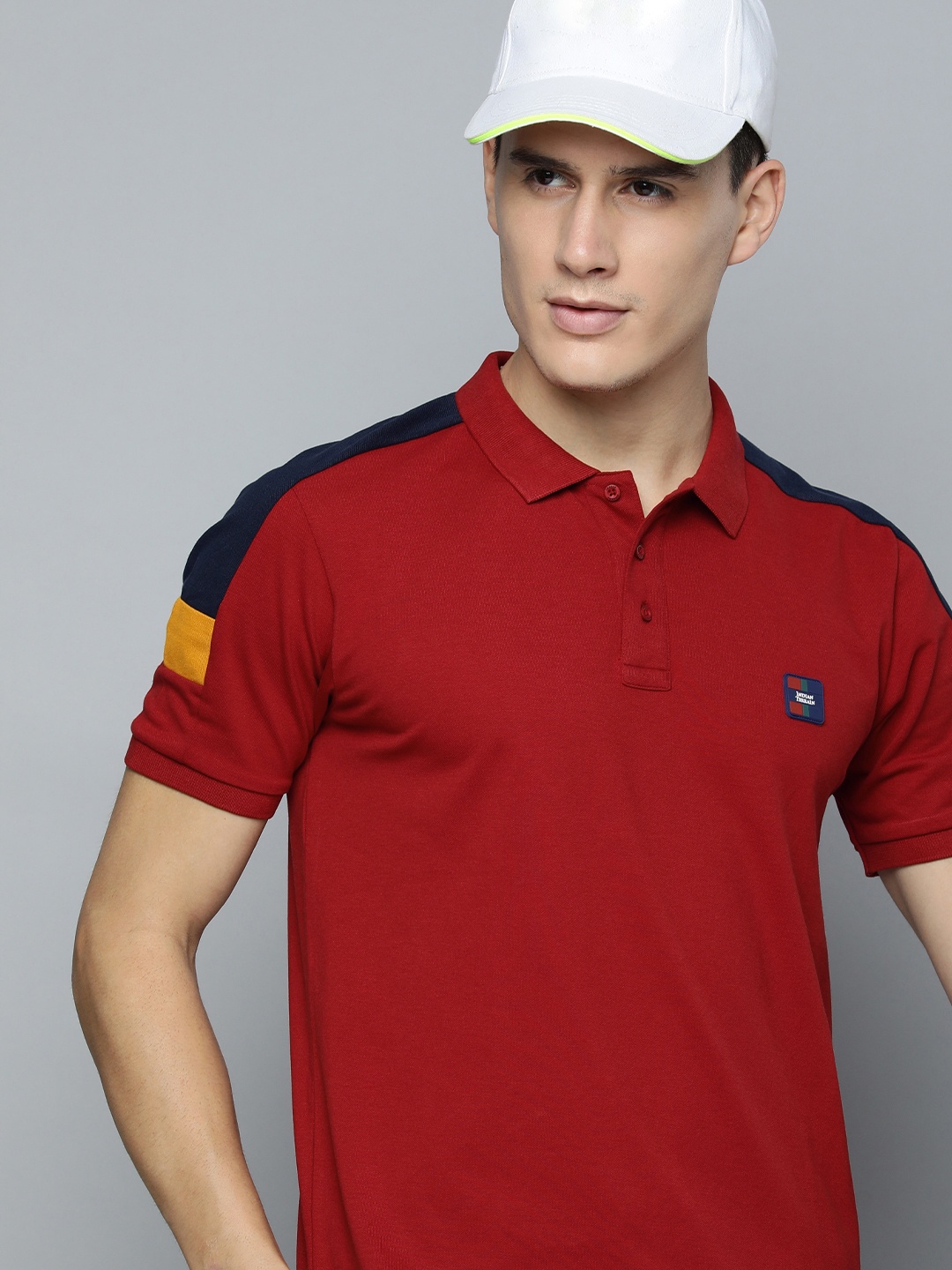 

Indian Terrain Stretch Polo T-shirt, Red