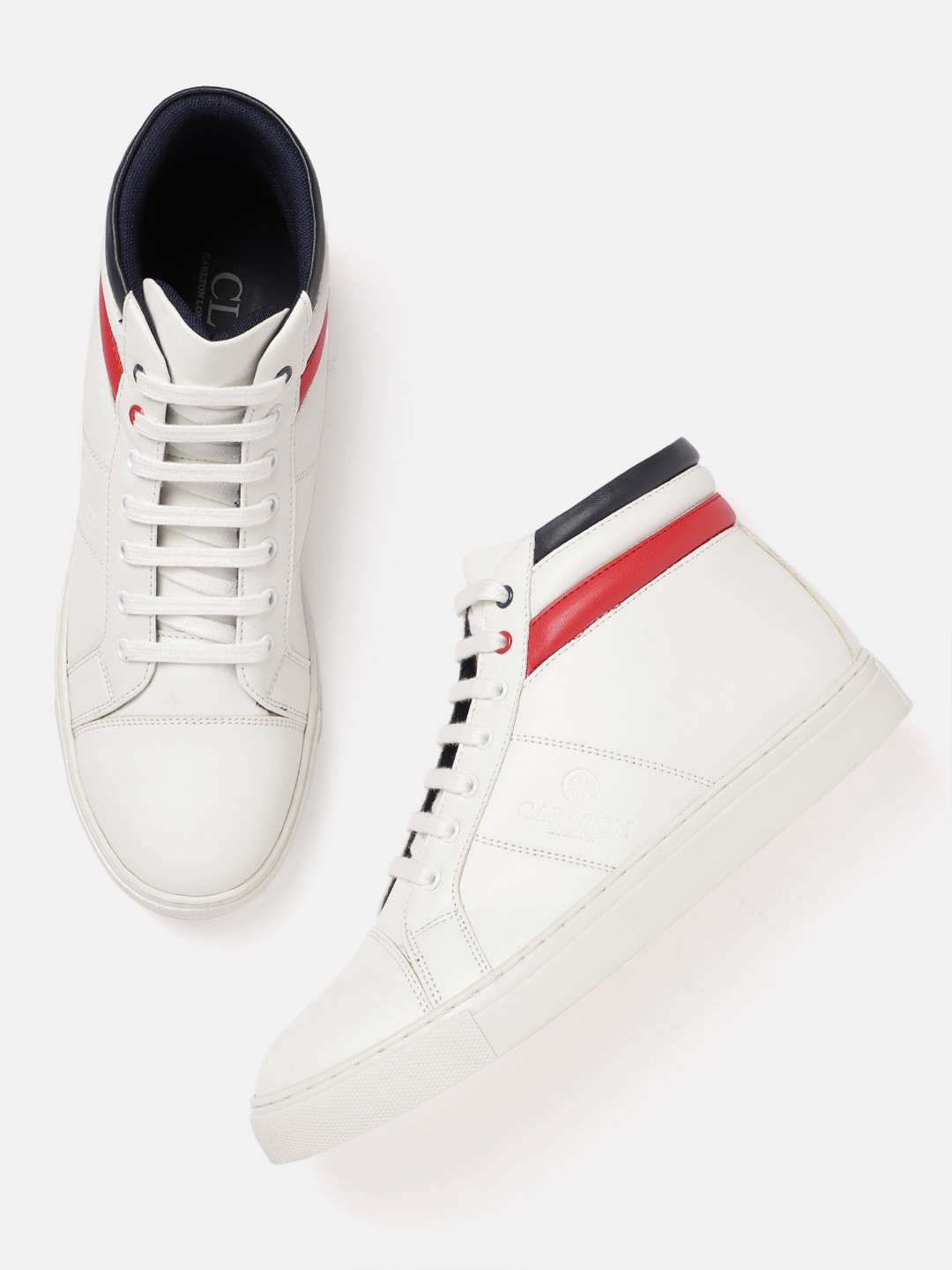 

Carlton London Men Mid-Top Sneakers, White
