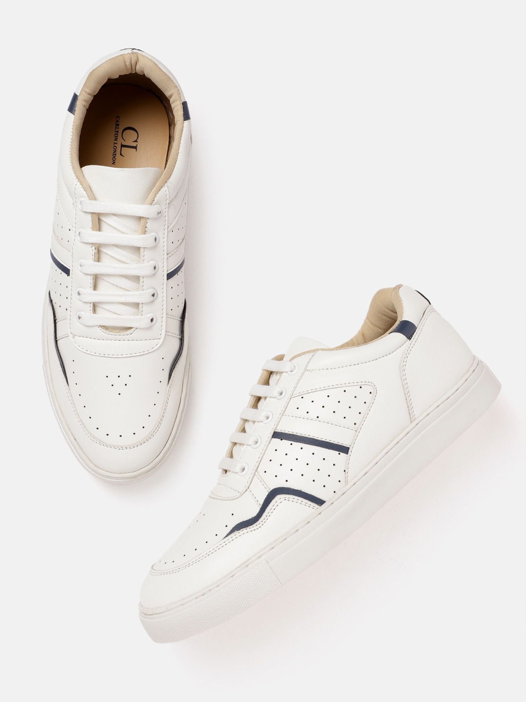 

Carlton London Men Perforated Sneakers, White