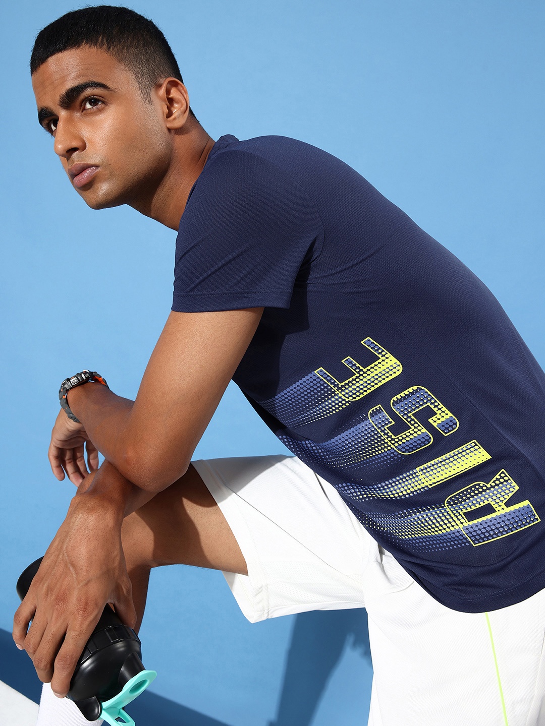 

WROGN ACTIVE Navy Blue Backstreet Boys Printed Dry Pro T-shirt