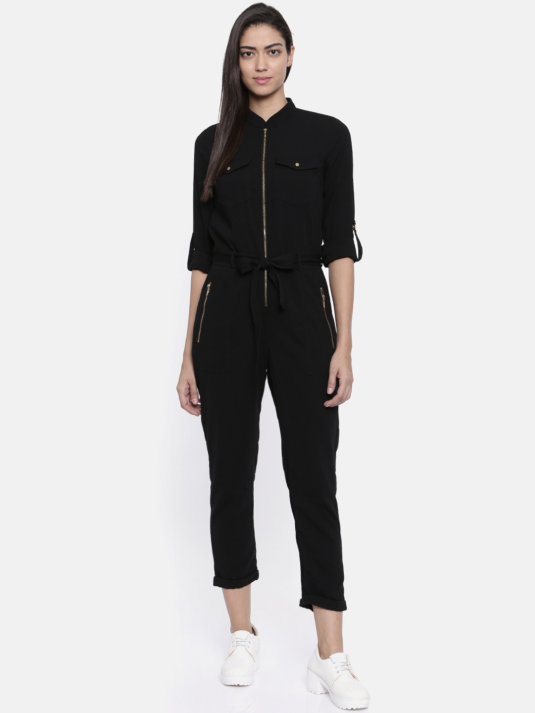 

ONLY Women Black Solid Basic Jumpsuit