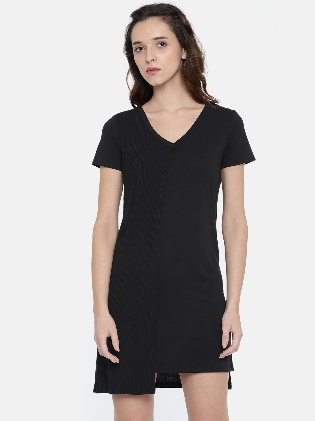 

ONLY Women Black Solid A-Line Dress