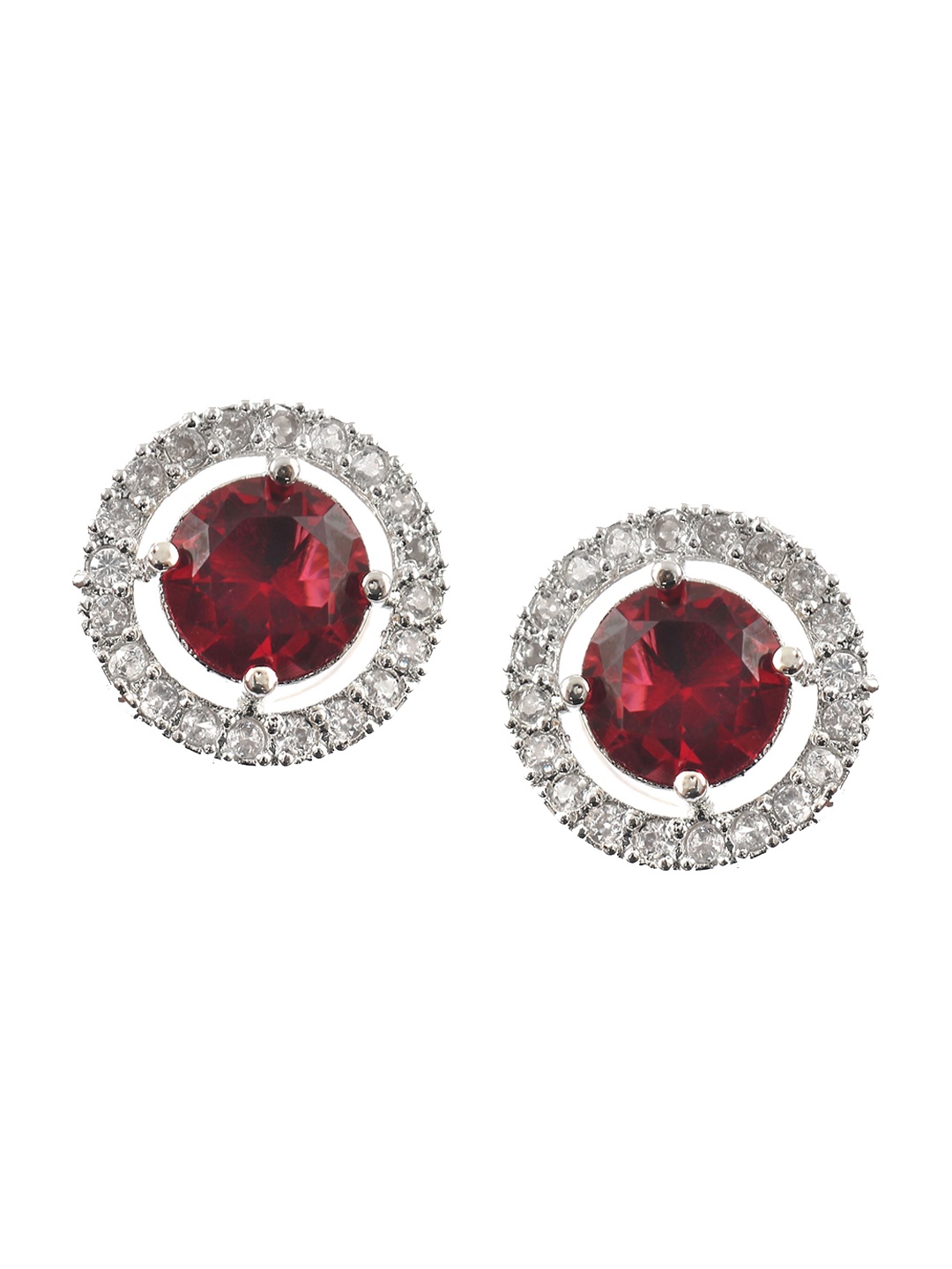 

Jewar Mandi Maroon Contemporary Studs Earrings