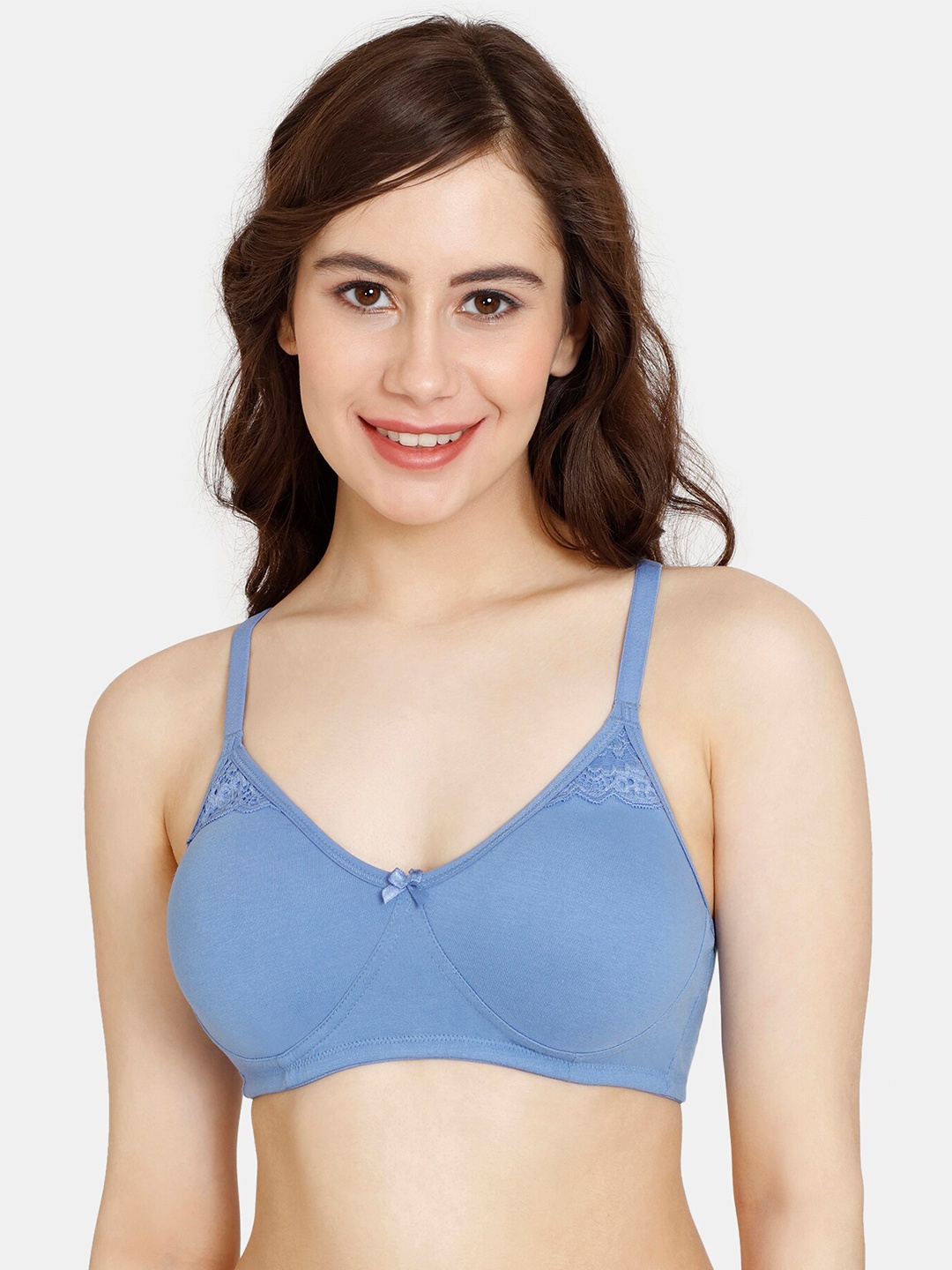 

Rosaline by Zivame Non Padded All Day Comfort Seamless T-shirt Bra, Blue