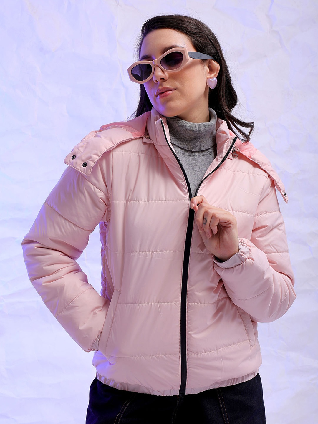 

Freehand by The Indian Garage Co Hooded Padded Jacket, Pink
