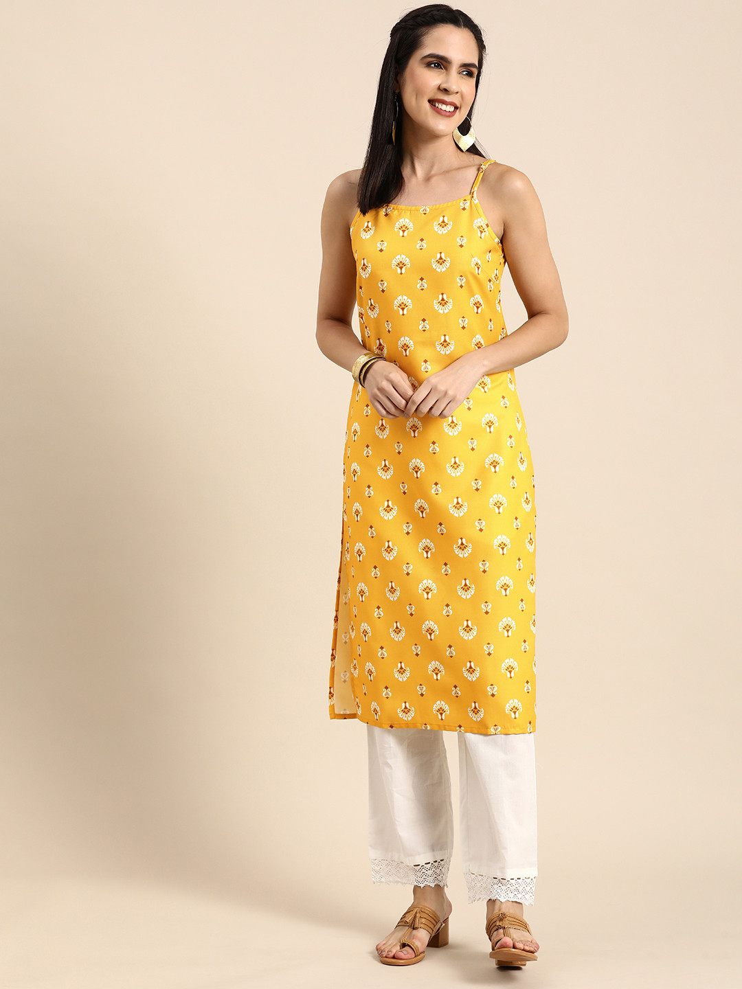 

Anouk Women Ethnic Motifs Printed Kurta, Yellow