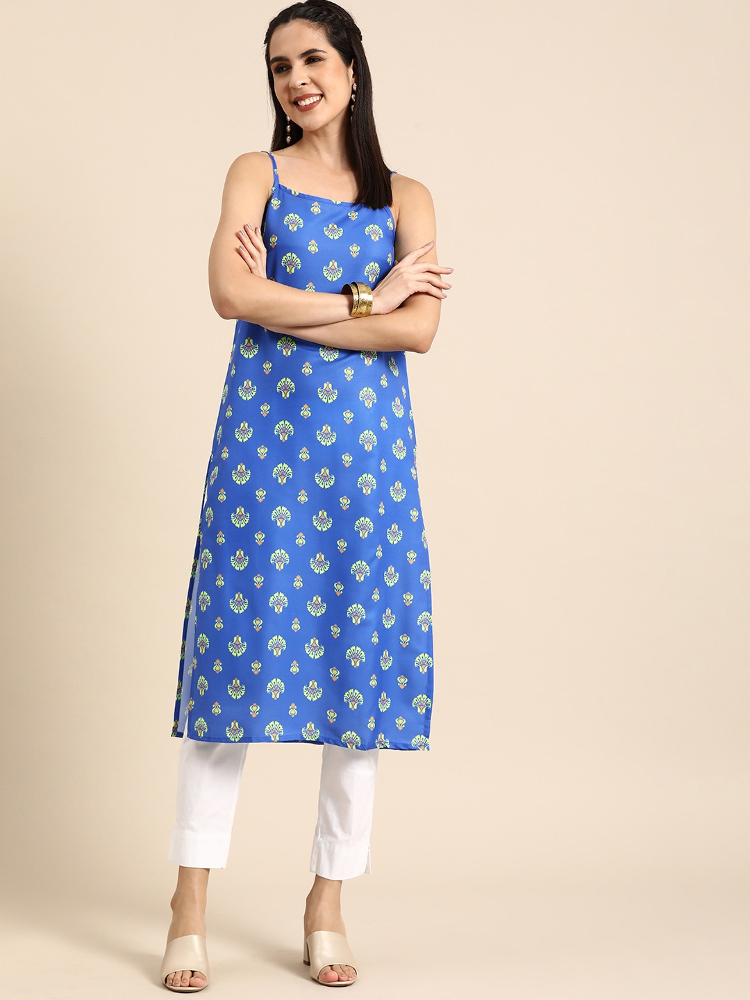 

Anouk Women Ethnic Motifs Printed Kurta, Blue