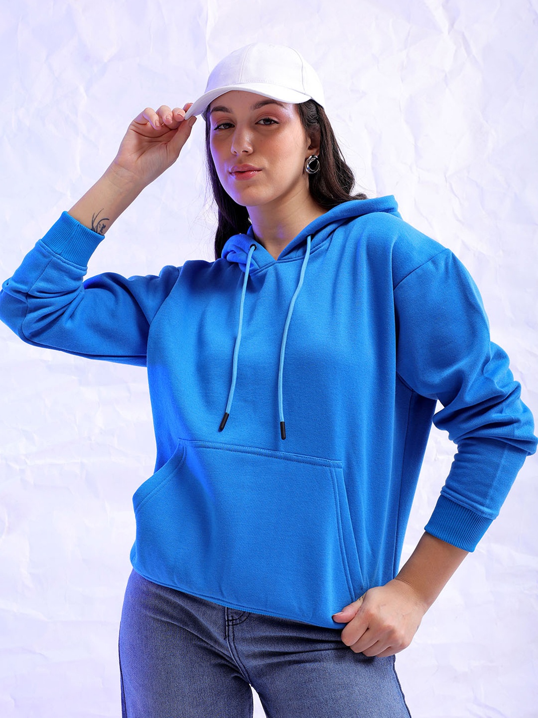 

Freehand by The Indian Garage Co Women Printed Sweatshirt, Blue