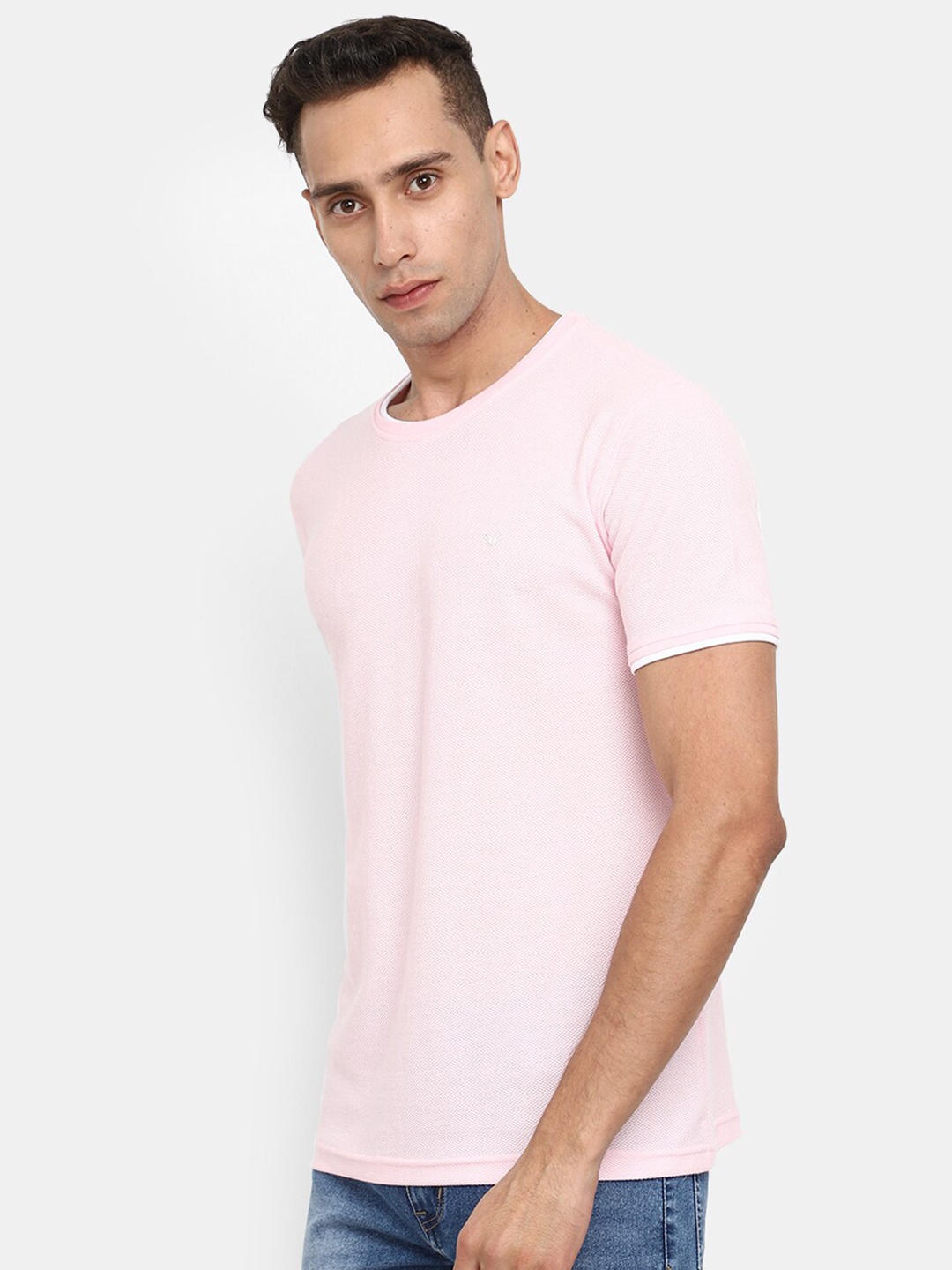 

V-Mart Round Neck Cotton T-shirt, Pink