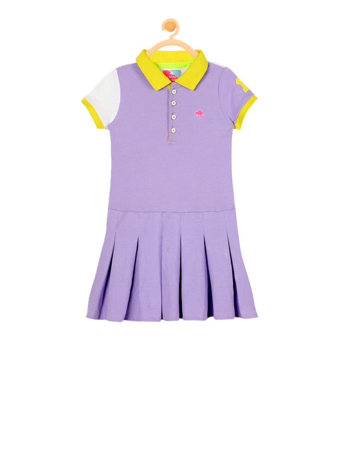 

Cherry Crumble Girls Lavender Solid Fit & Flare Dress