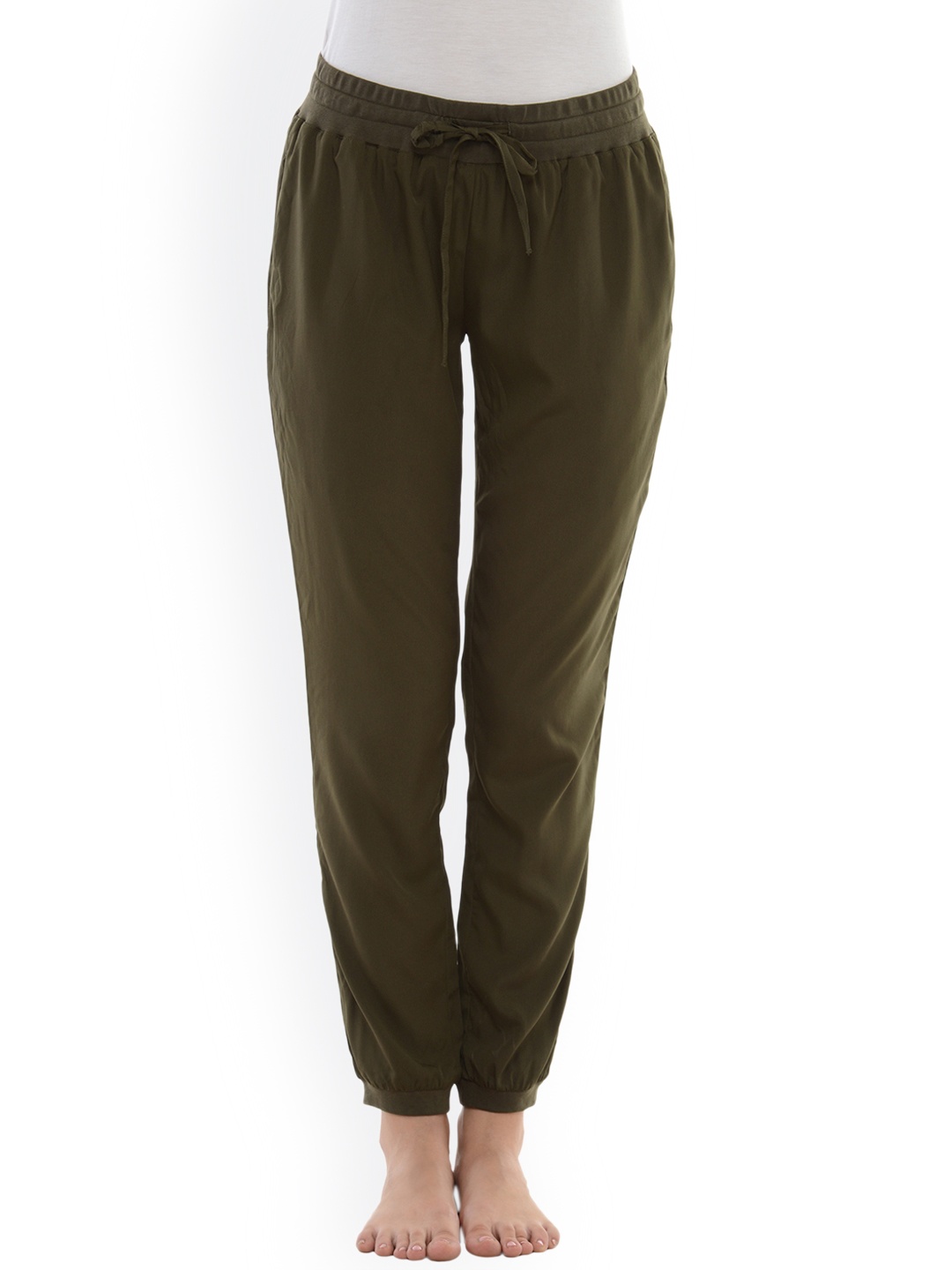 

Da Intimo Olive Green Solid Lounge Pants DIL-04