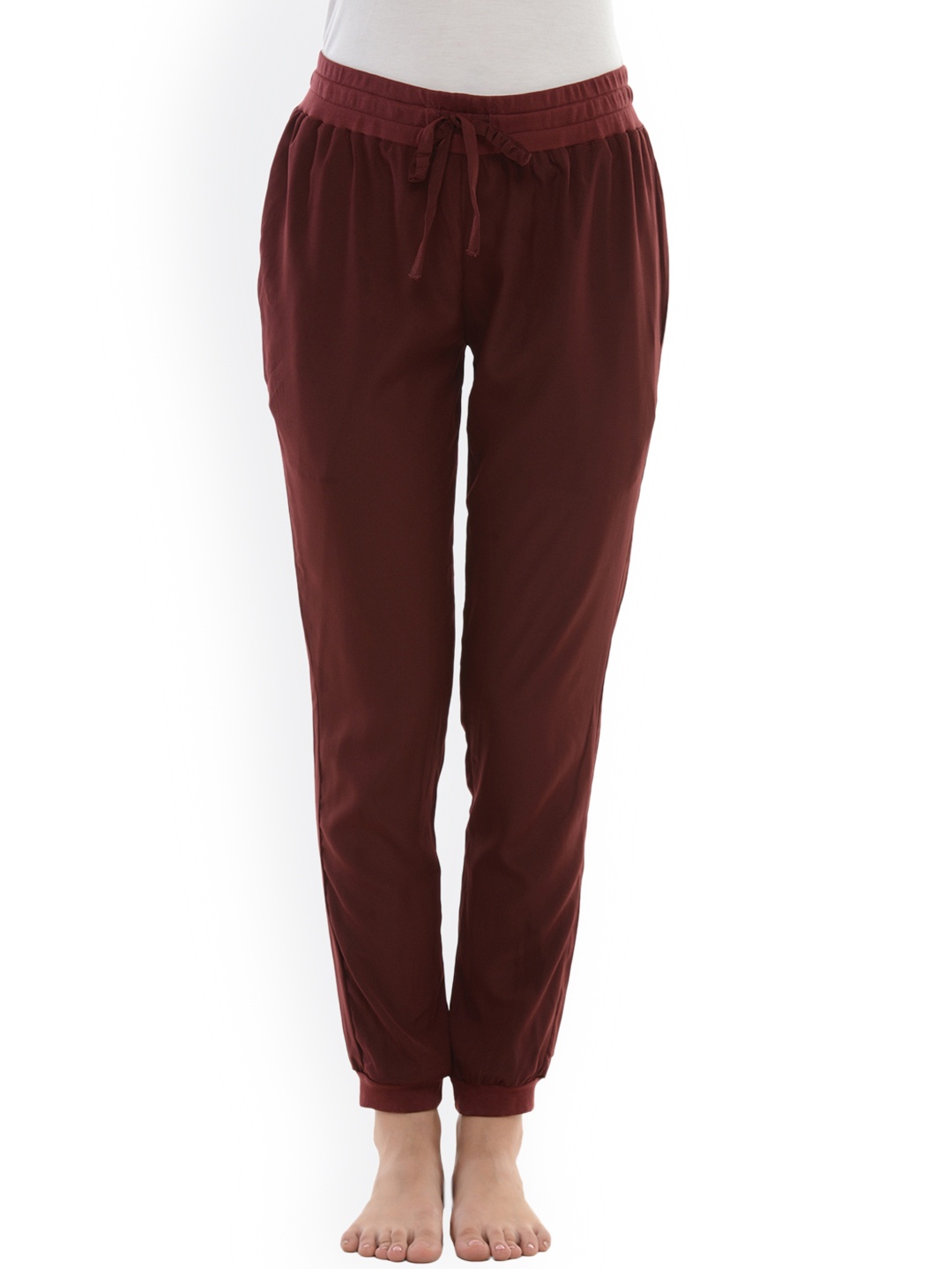 

Da Intimo Burgundy Solid Lounge Pants DIL-06