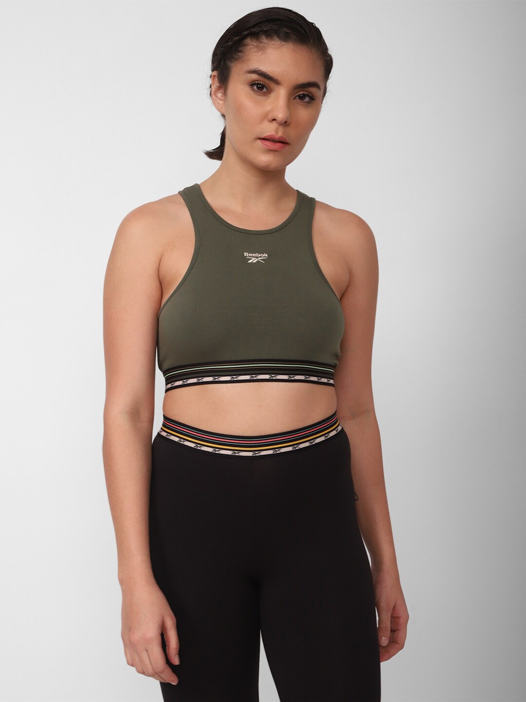 

Reebok Women Classics Camping Sports Bra, Green