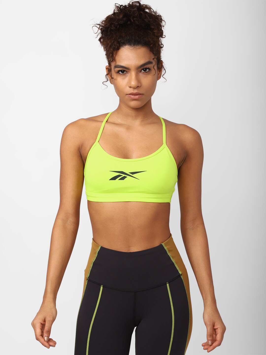 

Reebok Women Fitness Lux Skinny Strap Sports Bra, Yellow