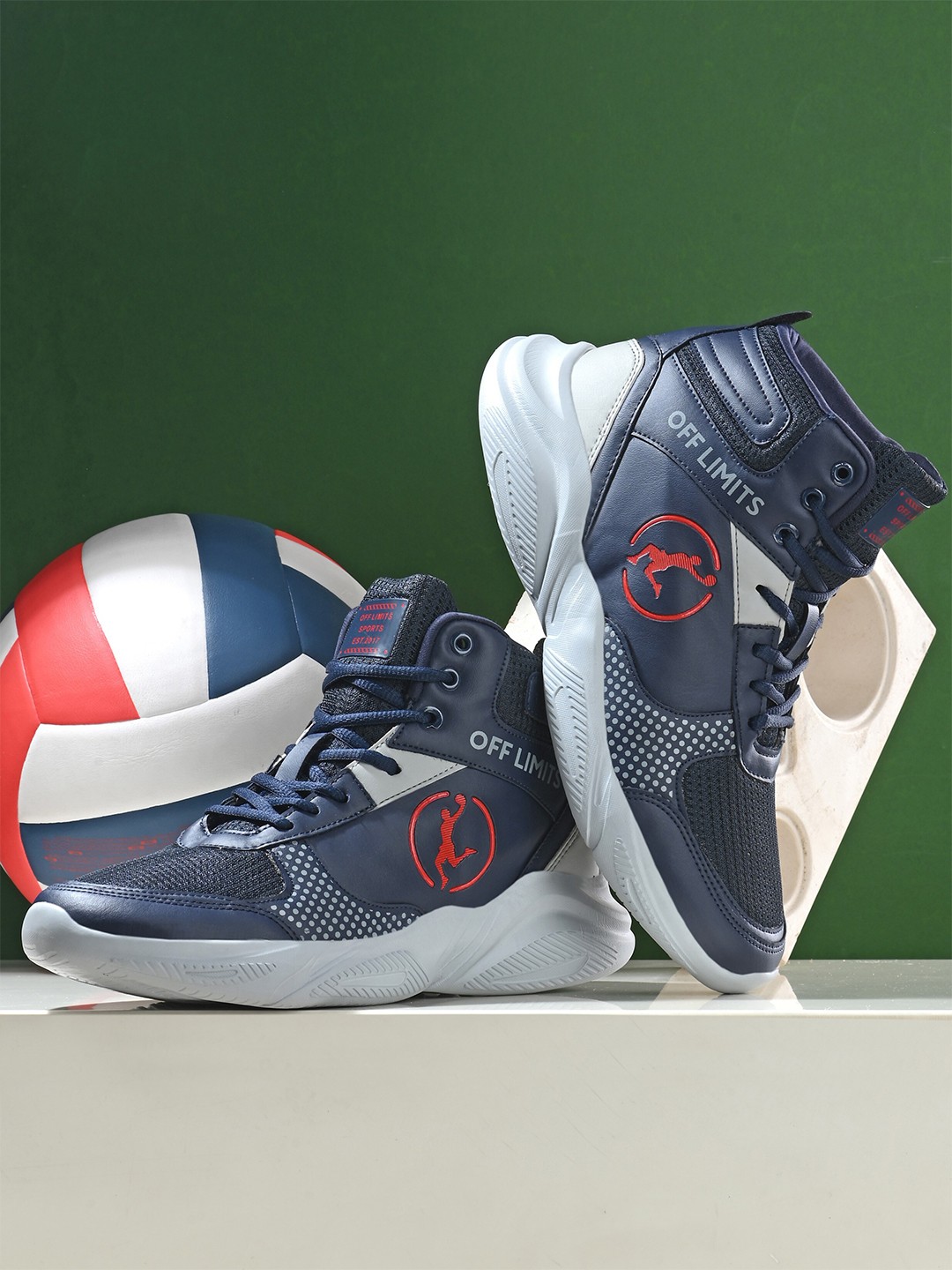 

OFF LIMITS Men Mesh Baseball Non-Marking Shoes, Navy blue