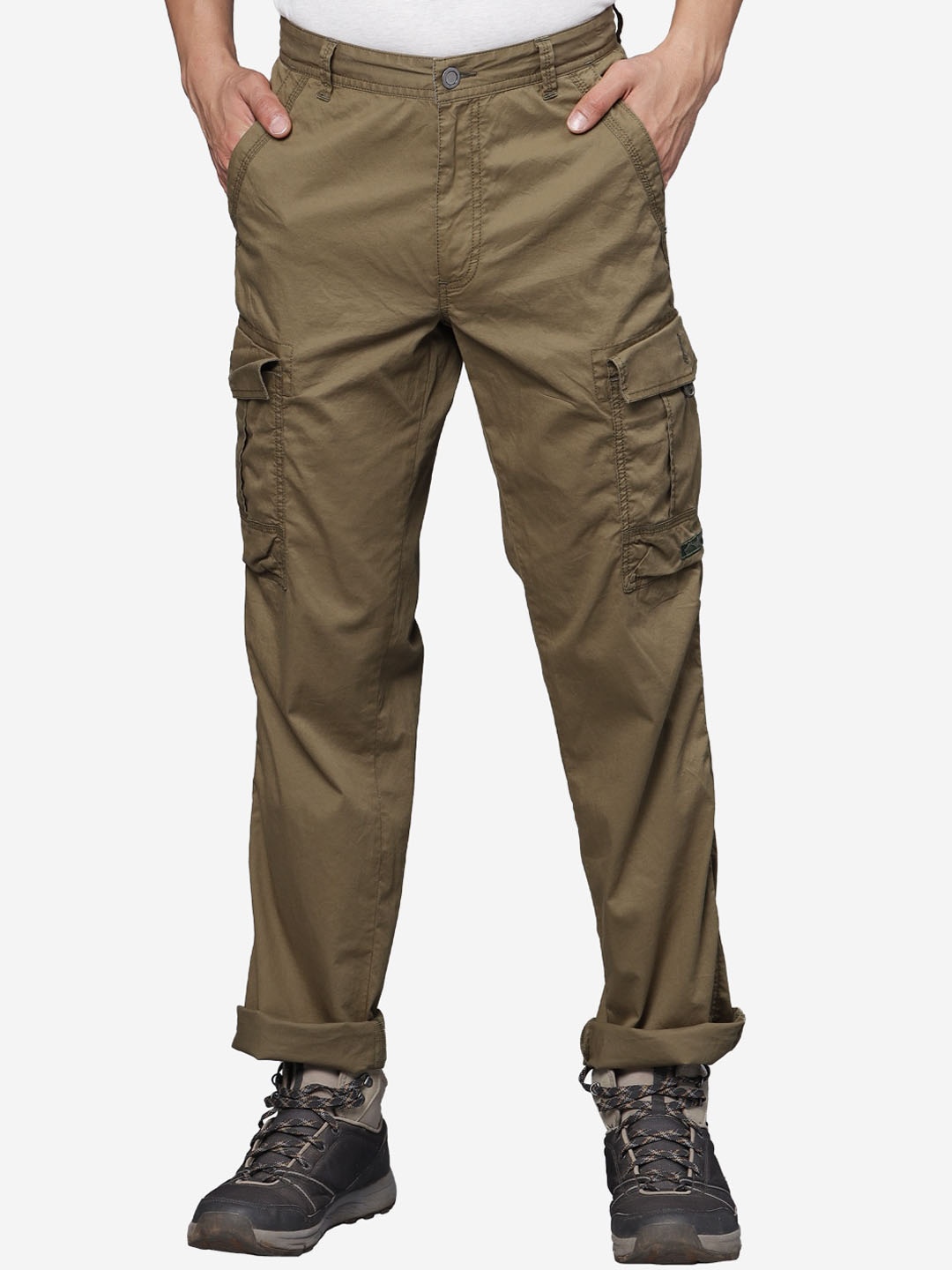 

t-base Men Olive Green Cargos Trousers