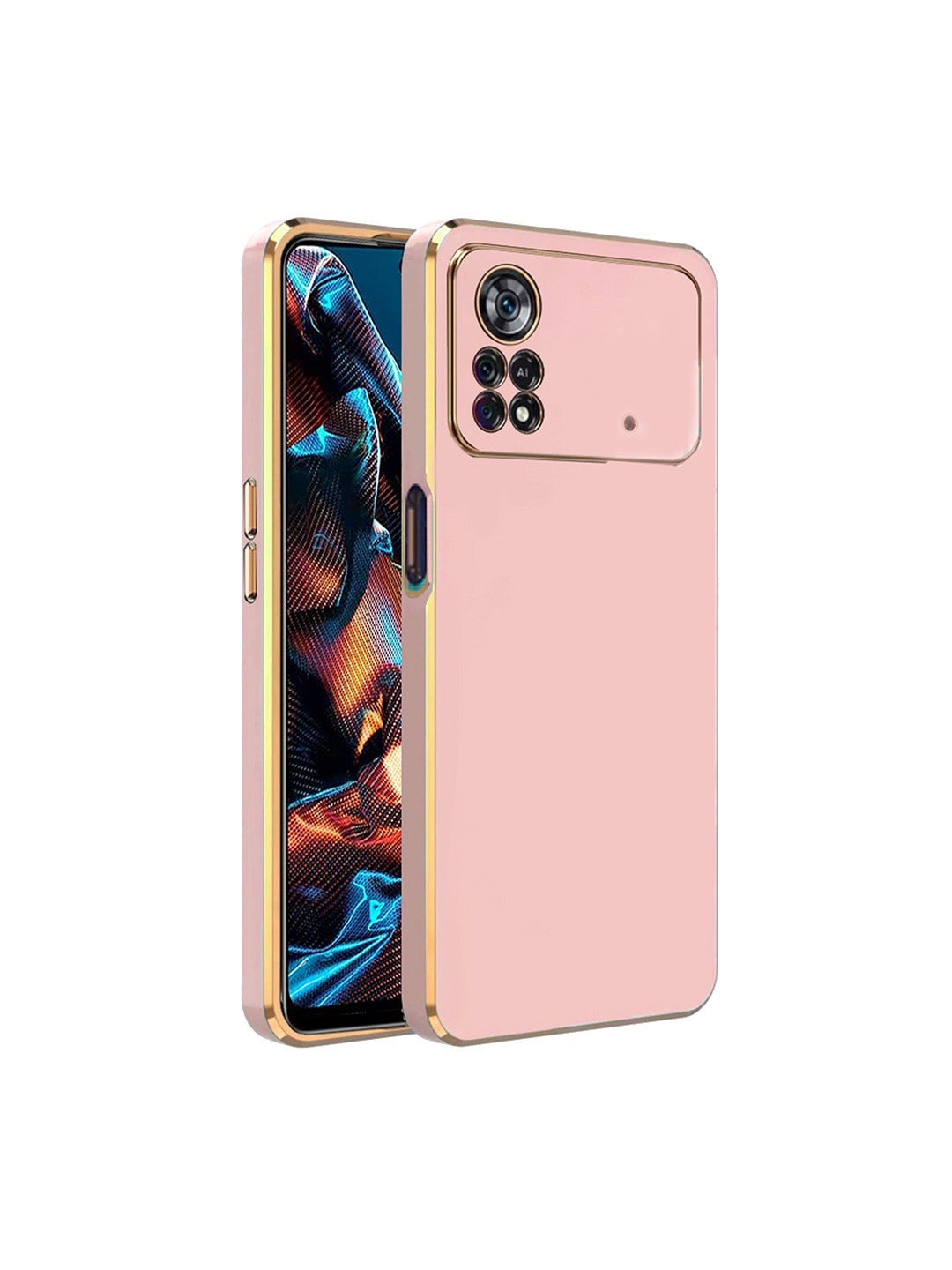 

Karwan Pink Solid Poco X4 Pro Phone Back Case