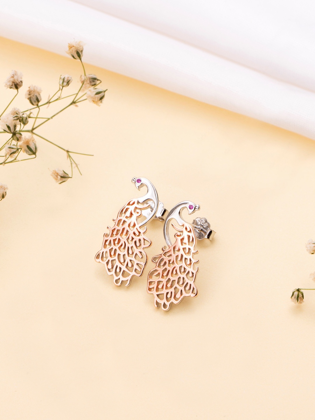 

Zavya Rose Gold Contemporary Drop Earrings
