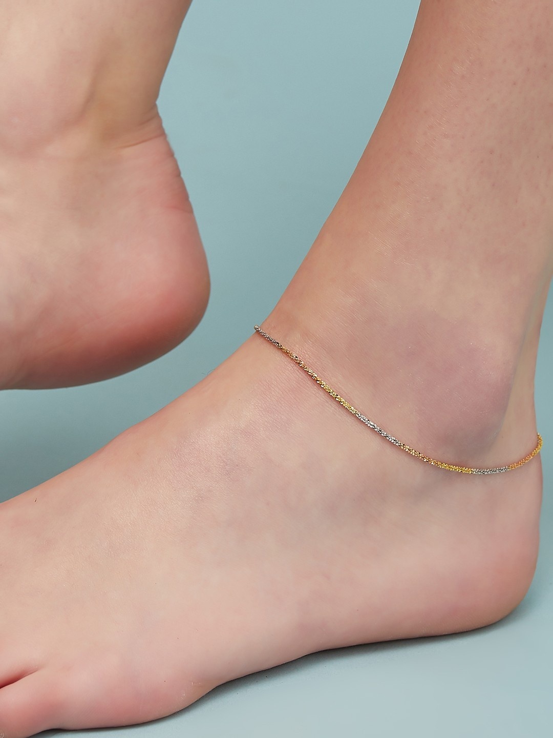 

Zavya Sterling- Silver Rhodium-Plated Anklet