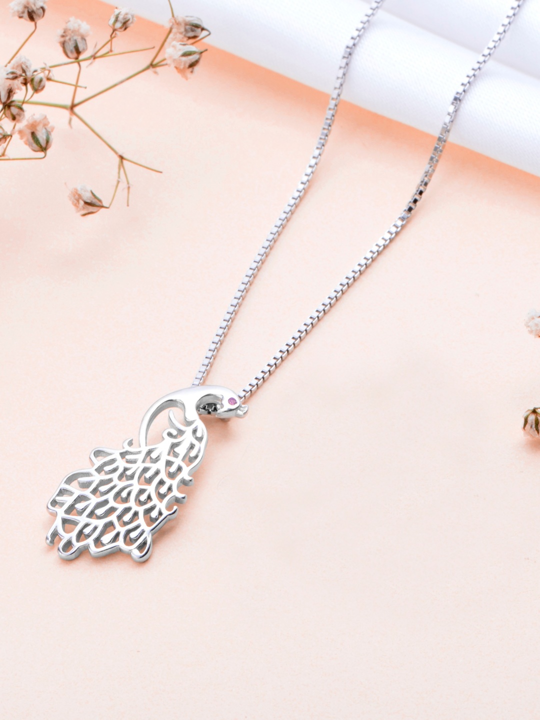 

Zavya Sterling Silver Rhodium-Plated Necklace