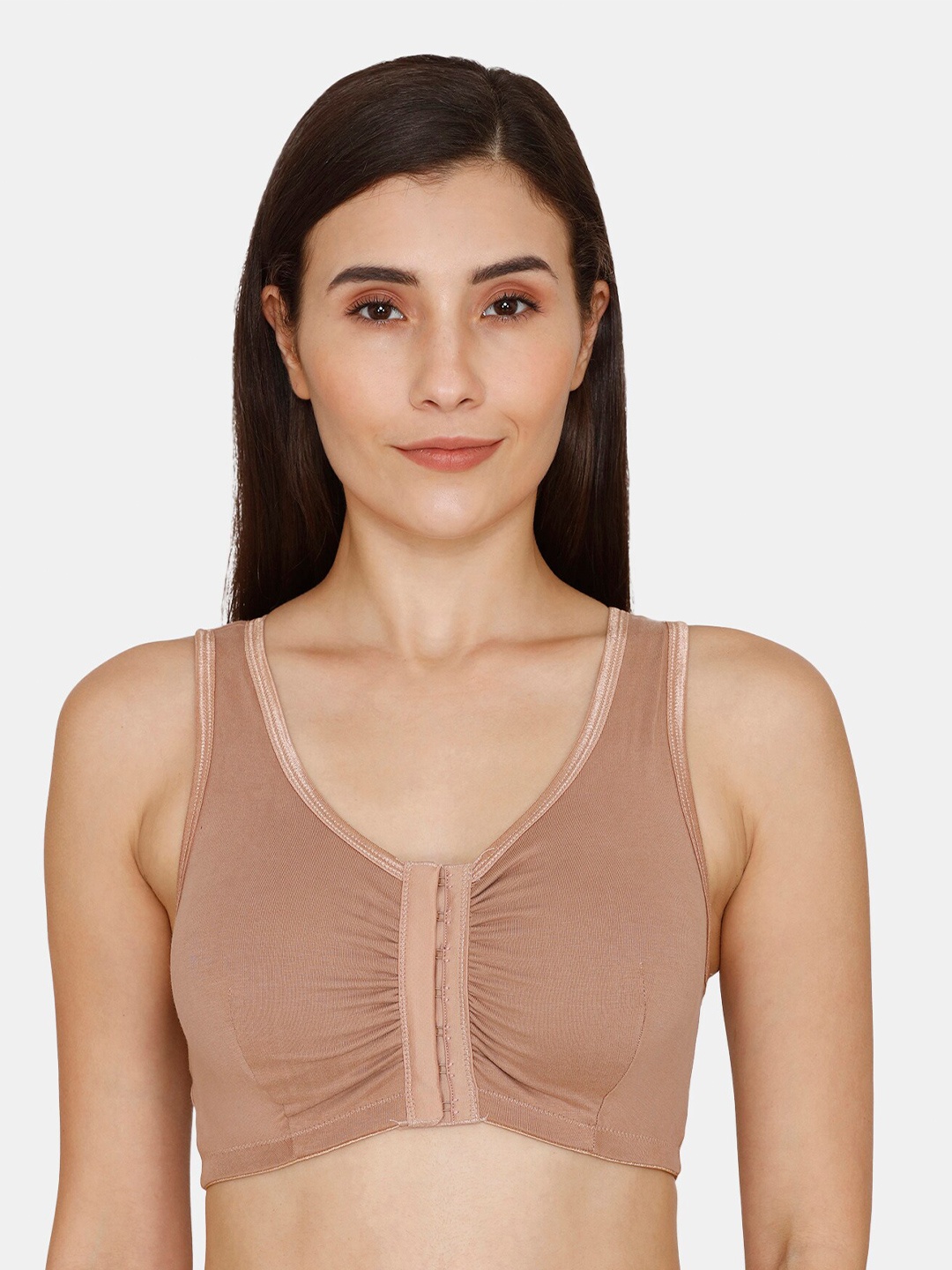 

Zivame Non-Padded Seamless Cotton Everyday Bra, Beige