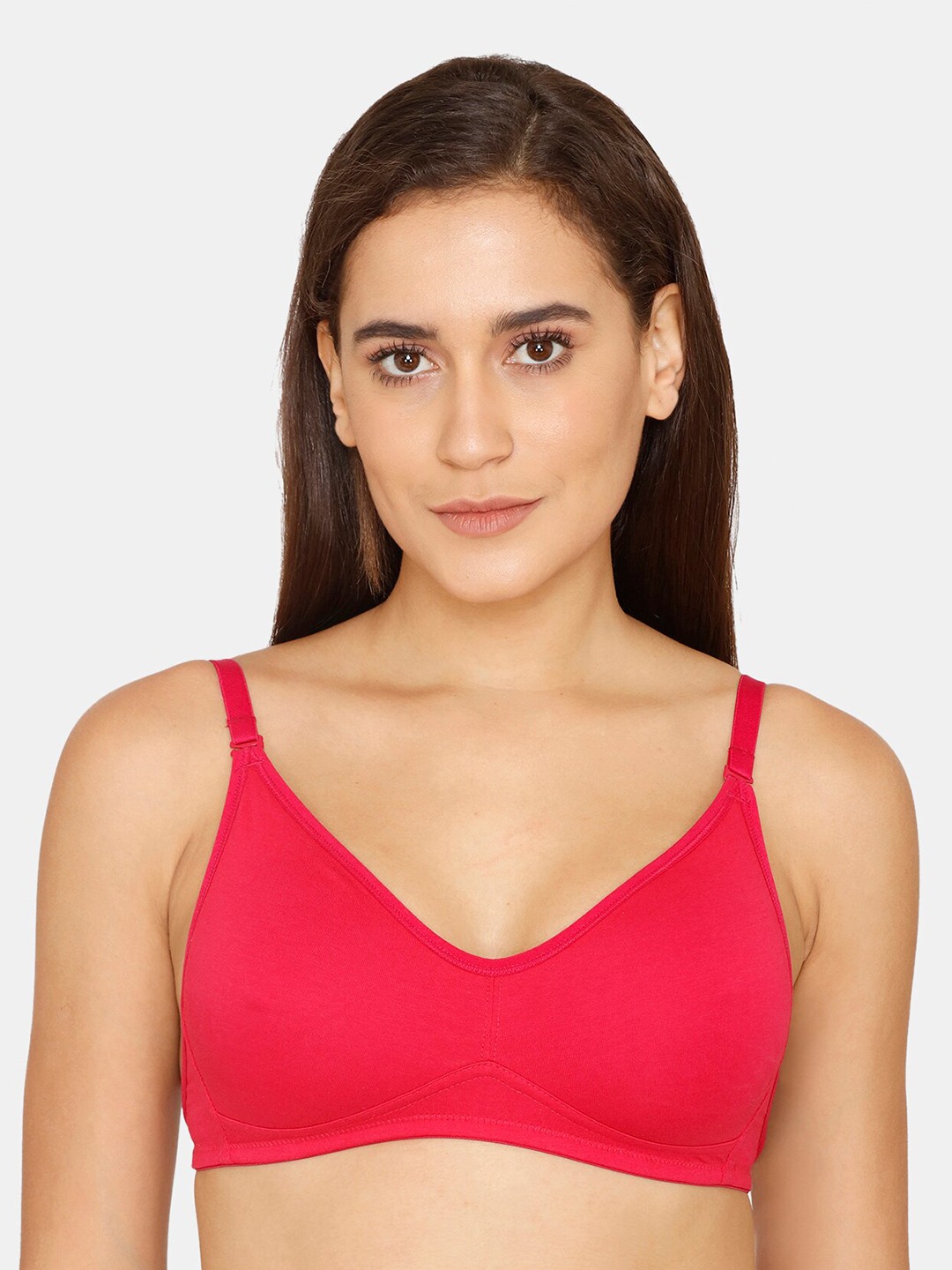 

Zivame Non-Wired Non-Padded All Day Comfort Cotton T-shirt Bra, Red